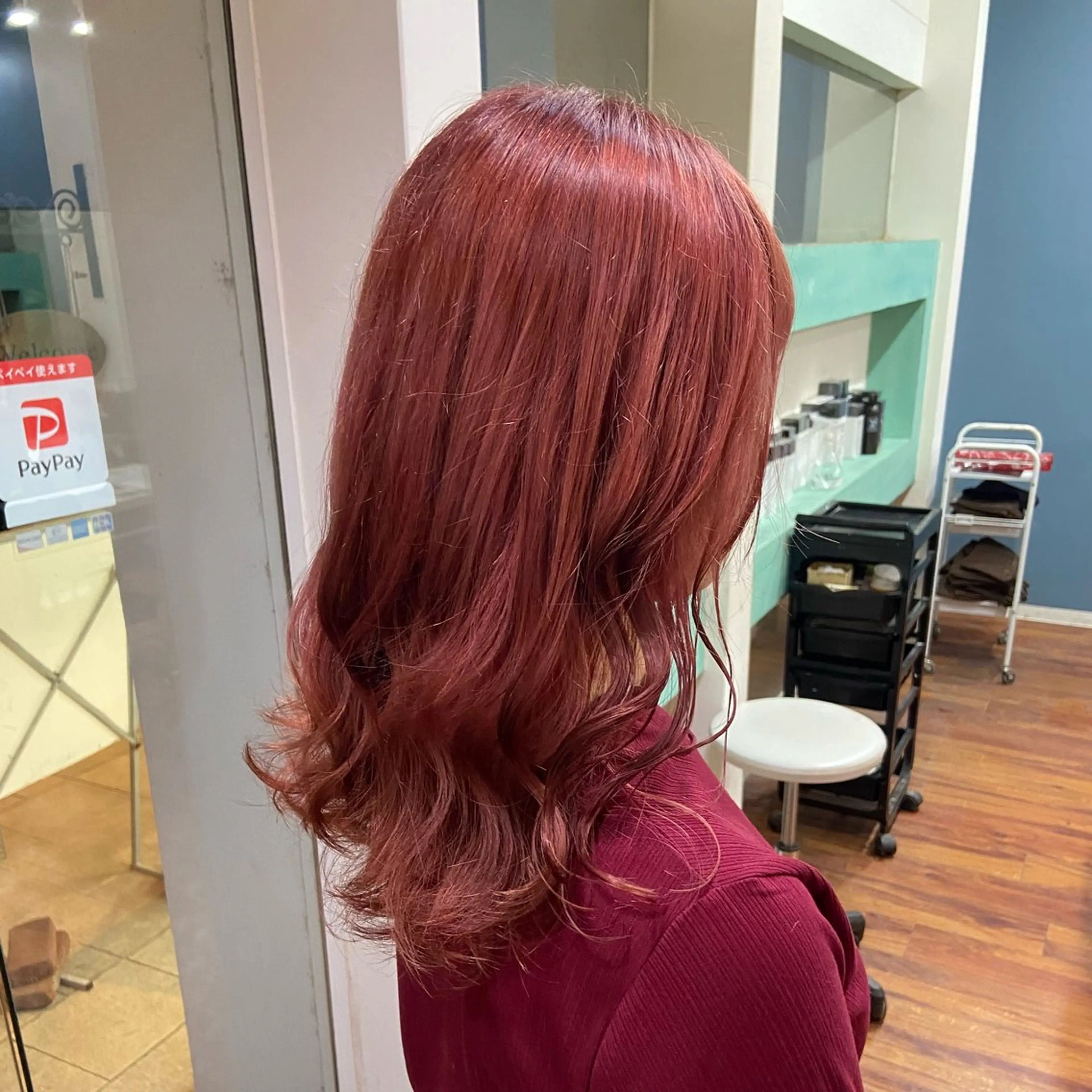 セミロング カラー ボルドーカラー レッドカラー 髪質改善/透明感 カラー/西川奈穂のヘアスタイル