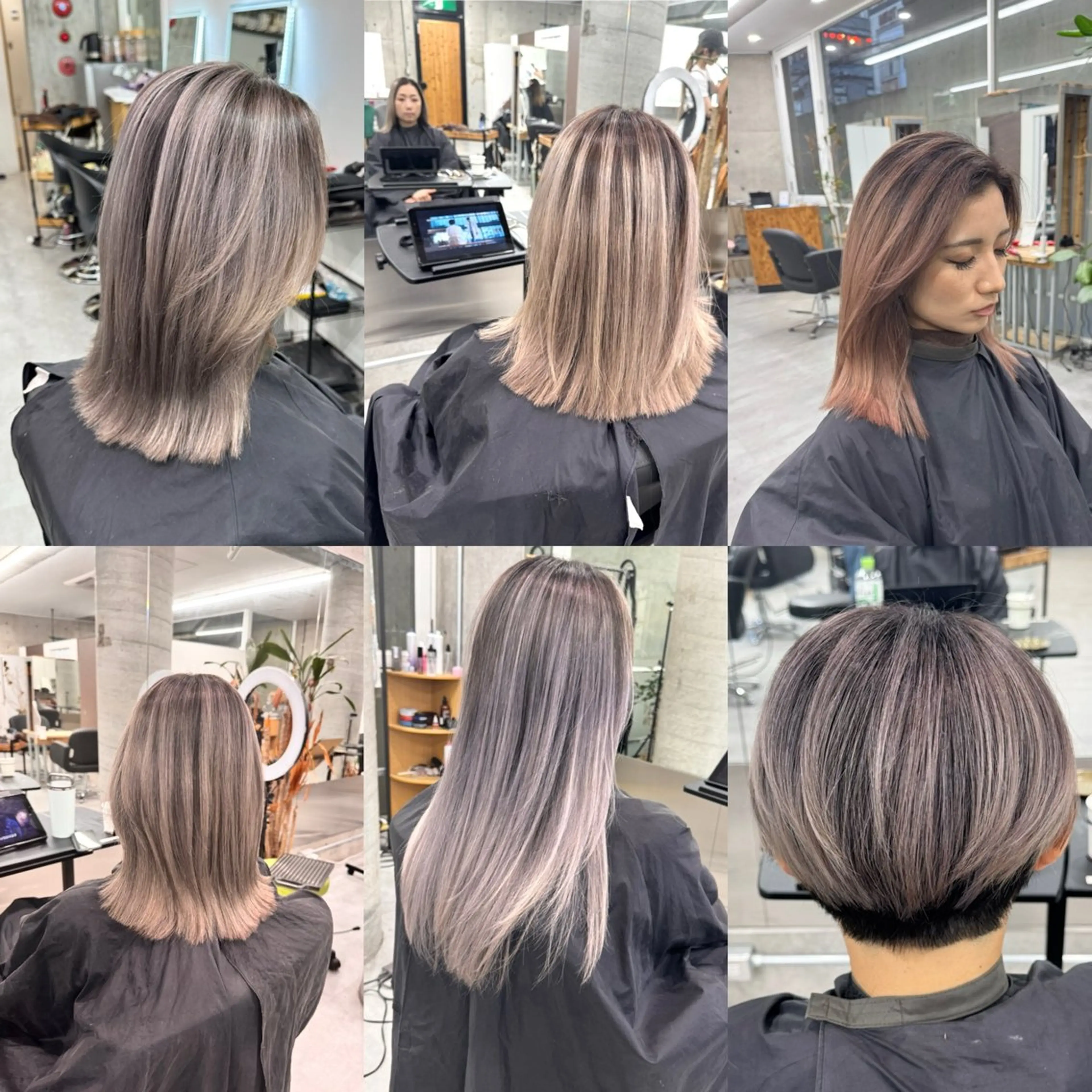 セミロング カラー バレイヤージュ ブリーチ レイヤーカット ヘアカラー トリートメント 艶髪✨ブリーチ職人 井手正康のヘアスタイル