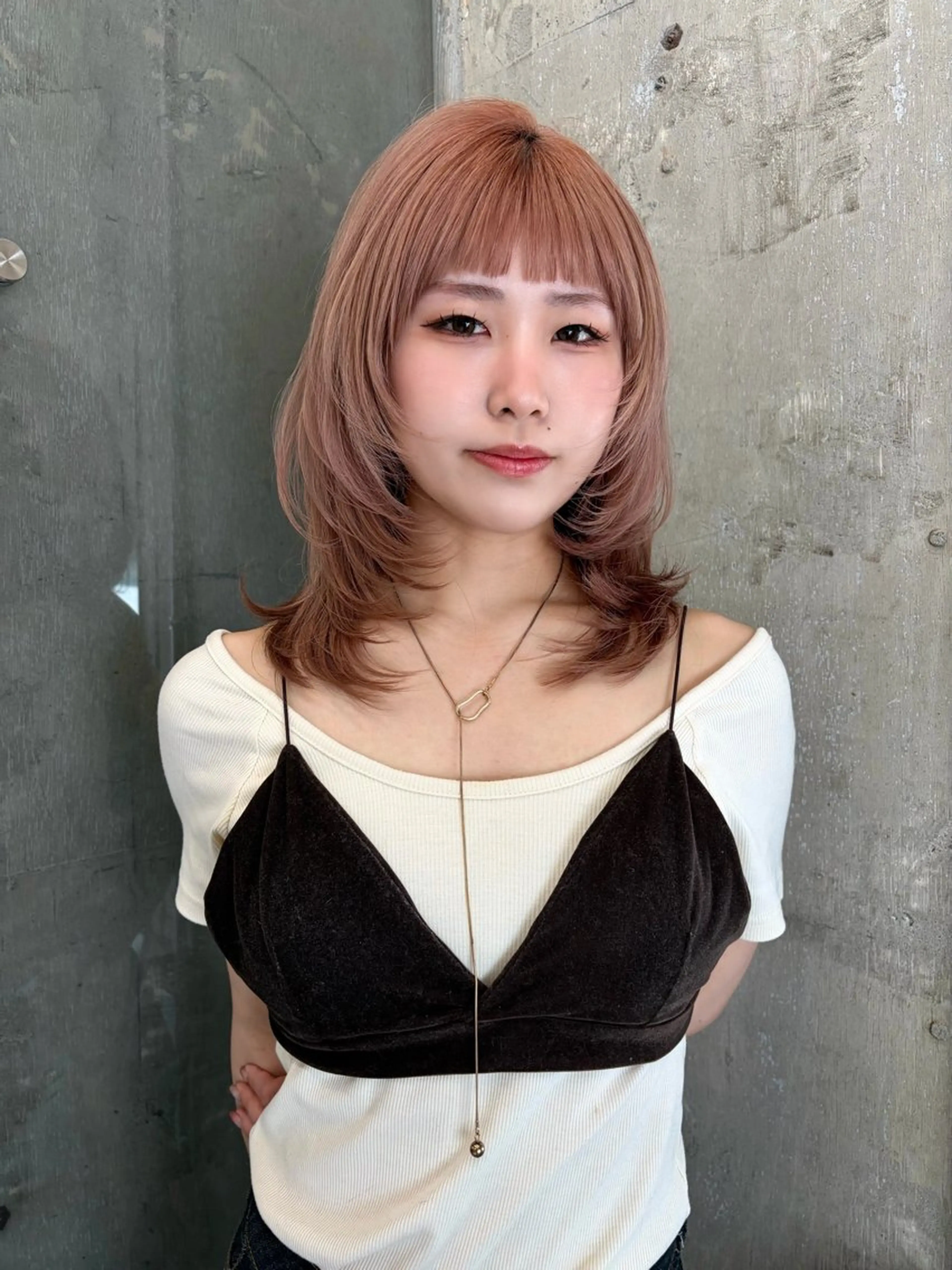 ミディアム カット トリートメント RIN🎀レイヤー/ ボブ/オリーブカラーのヘアスタイル