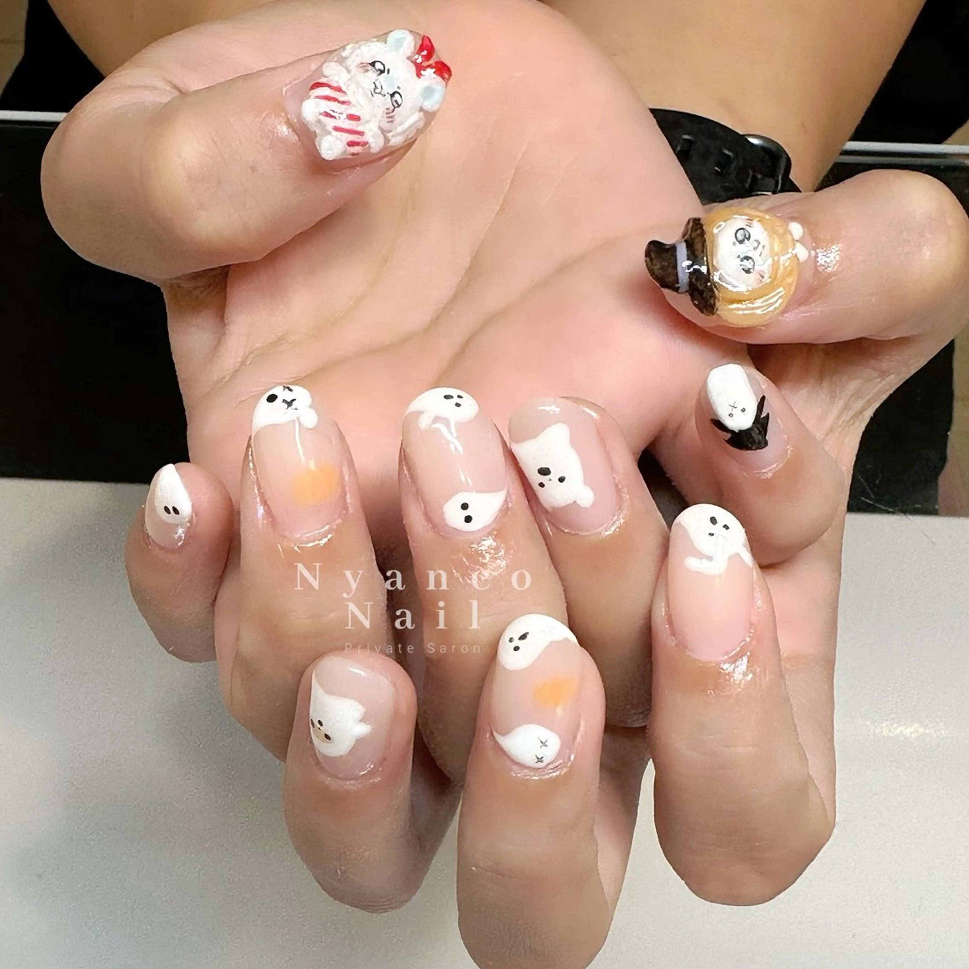 ネイル ジェルネイル ハロウィン Nyanco Nailのネイルデザイン