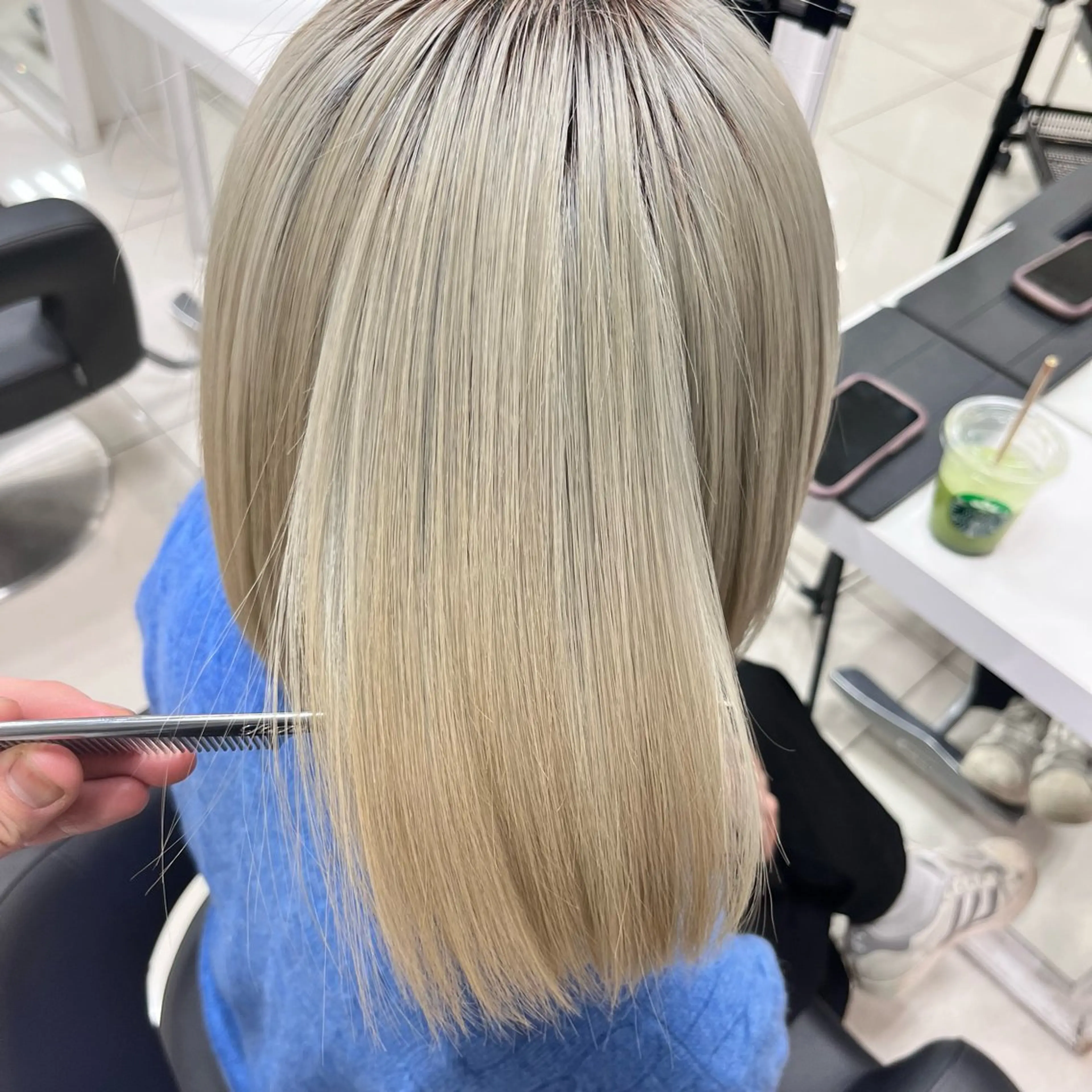 ミディアム カラー カット トリートメント 縮毛矯正指名No.1 艶カラー/SHIMAのヘアスタイル