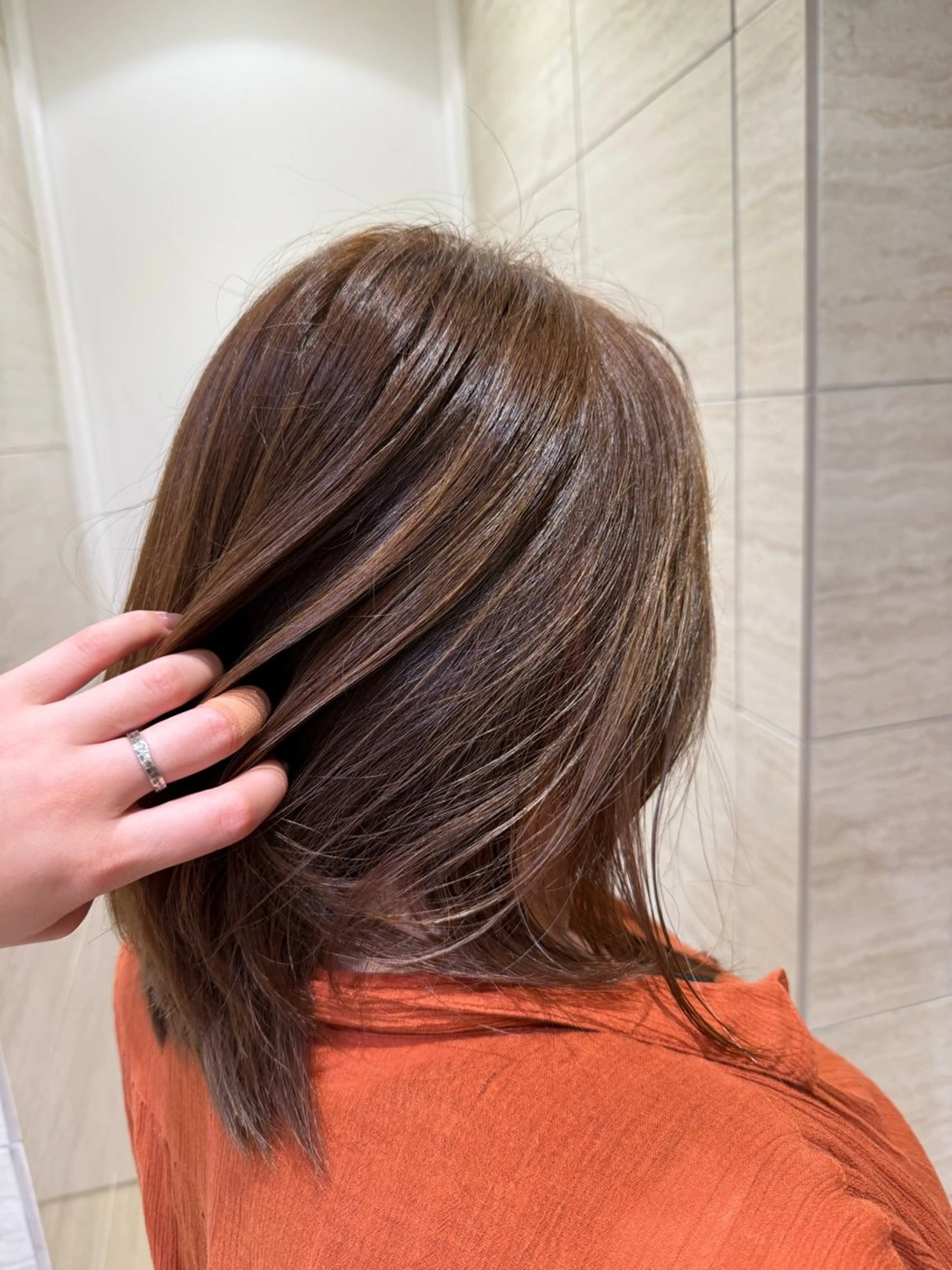 ミディアム ヘアカラー SANA/ツヤカラー /カット大船のヘアスタイル