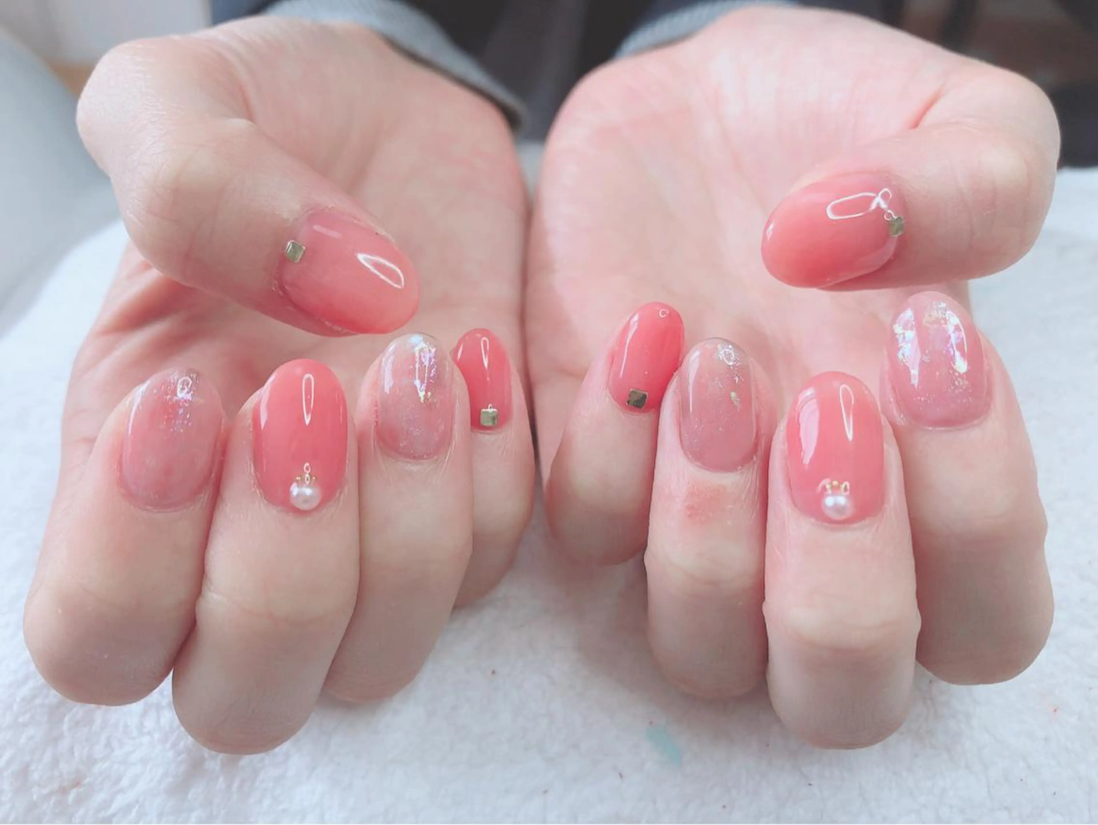 ミディアム ネイル 長さ出し専門 nynaのネイルデザイン