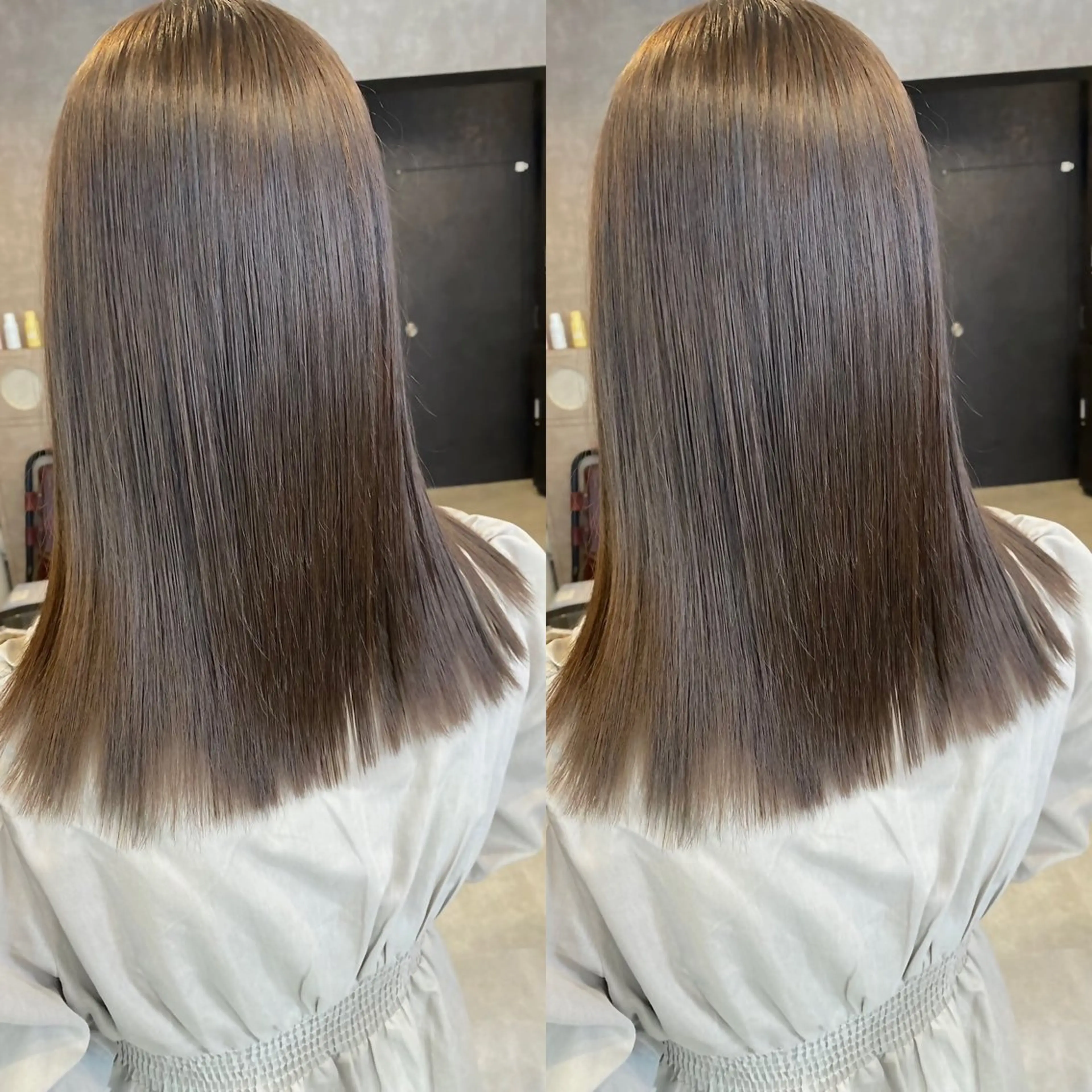 セミロング カラー tocca 💜石田愛結💜のヘアスタイル