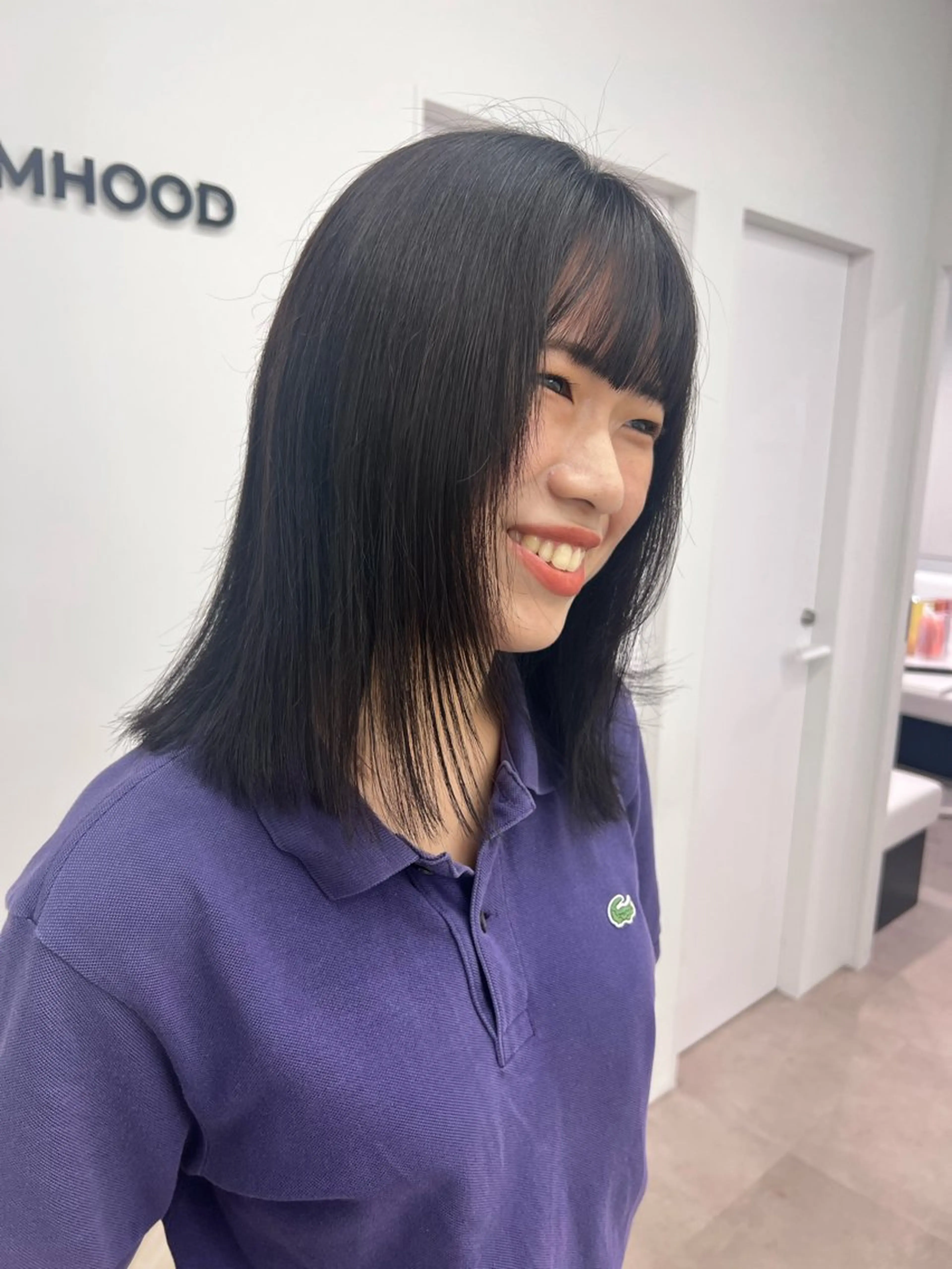 ミディアム ヘアカラー ✨ブリーチ/顔周り レイヤー¦YUKA✨のヘアスタイル