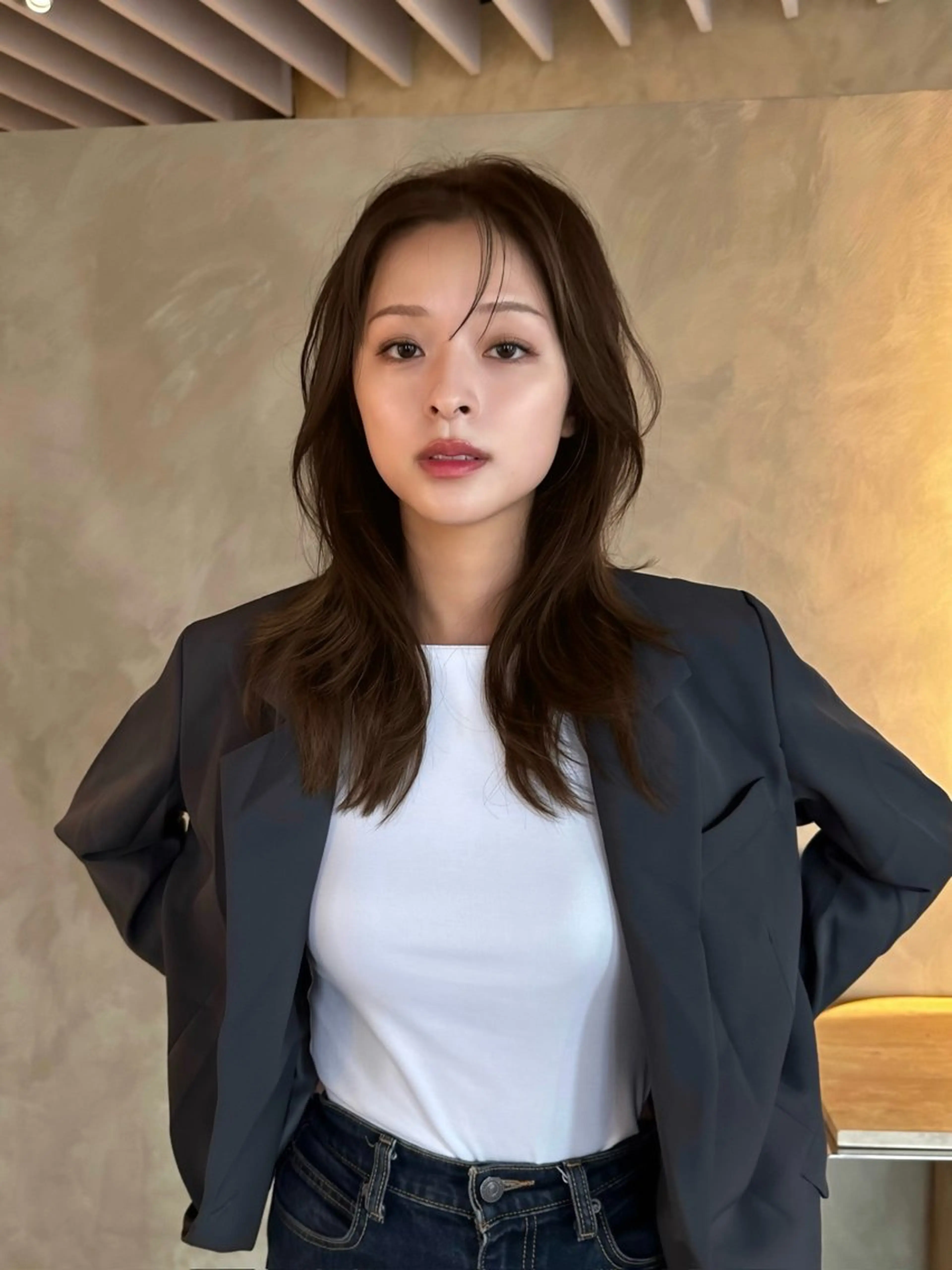 セミロング レイヤーカット 大人レイヤー 🍃外苑前/荒谷進介のヘアスタイル