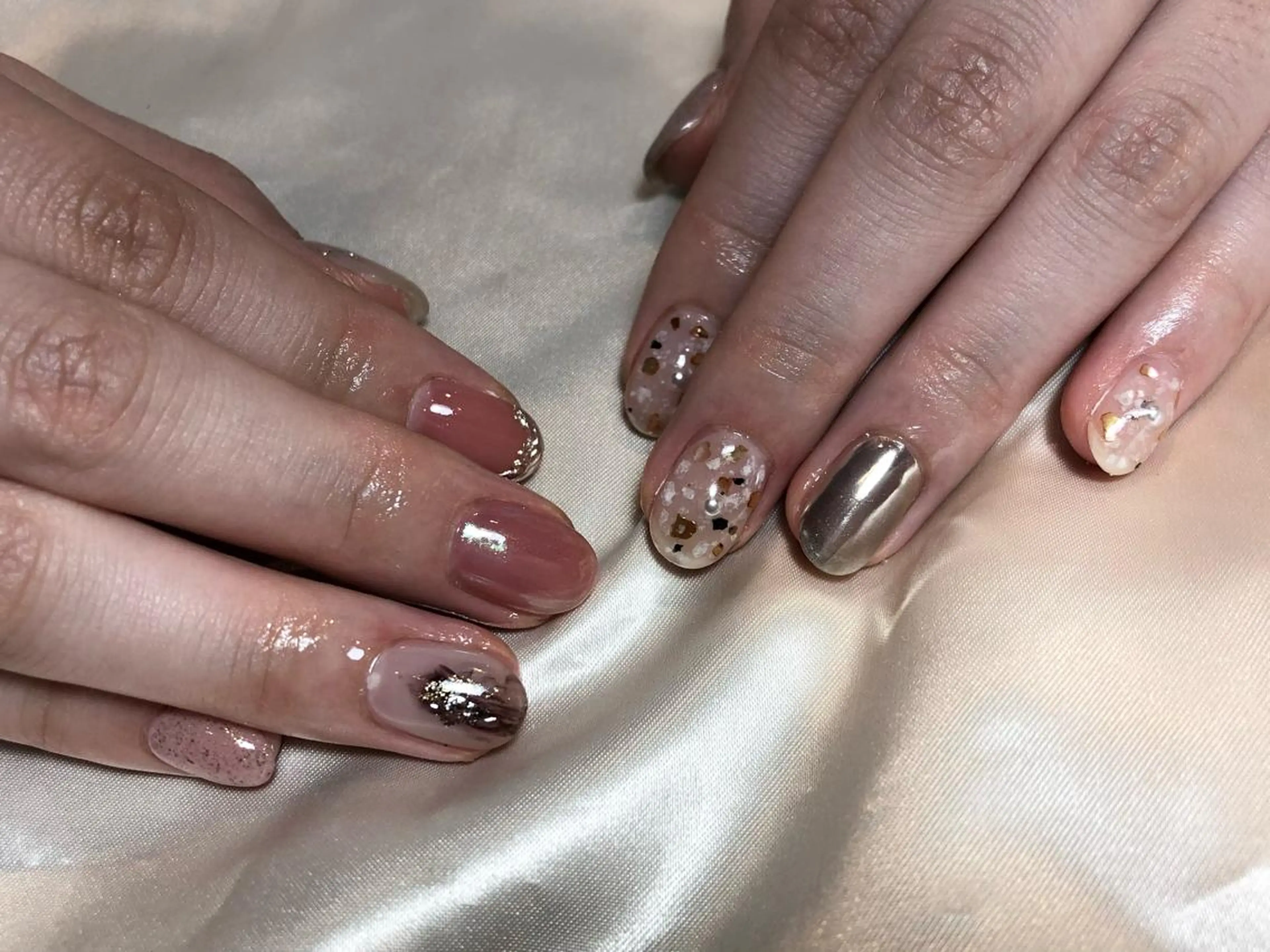 ネイル パラあり！フィルイン 美フォルムのネイルデザイン