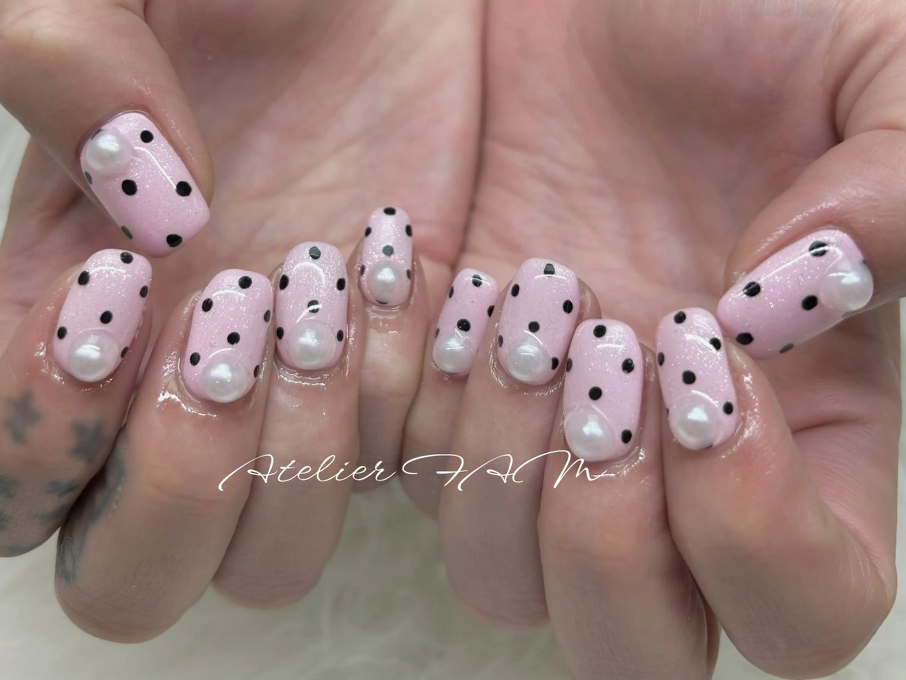 ミディアム ハンドネイル nail&eyelashsalon atelier fam上本町店所属・アトリエ FAMのネイルデザイン