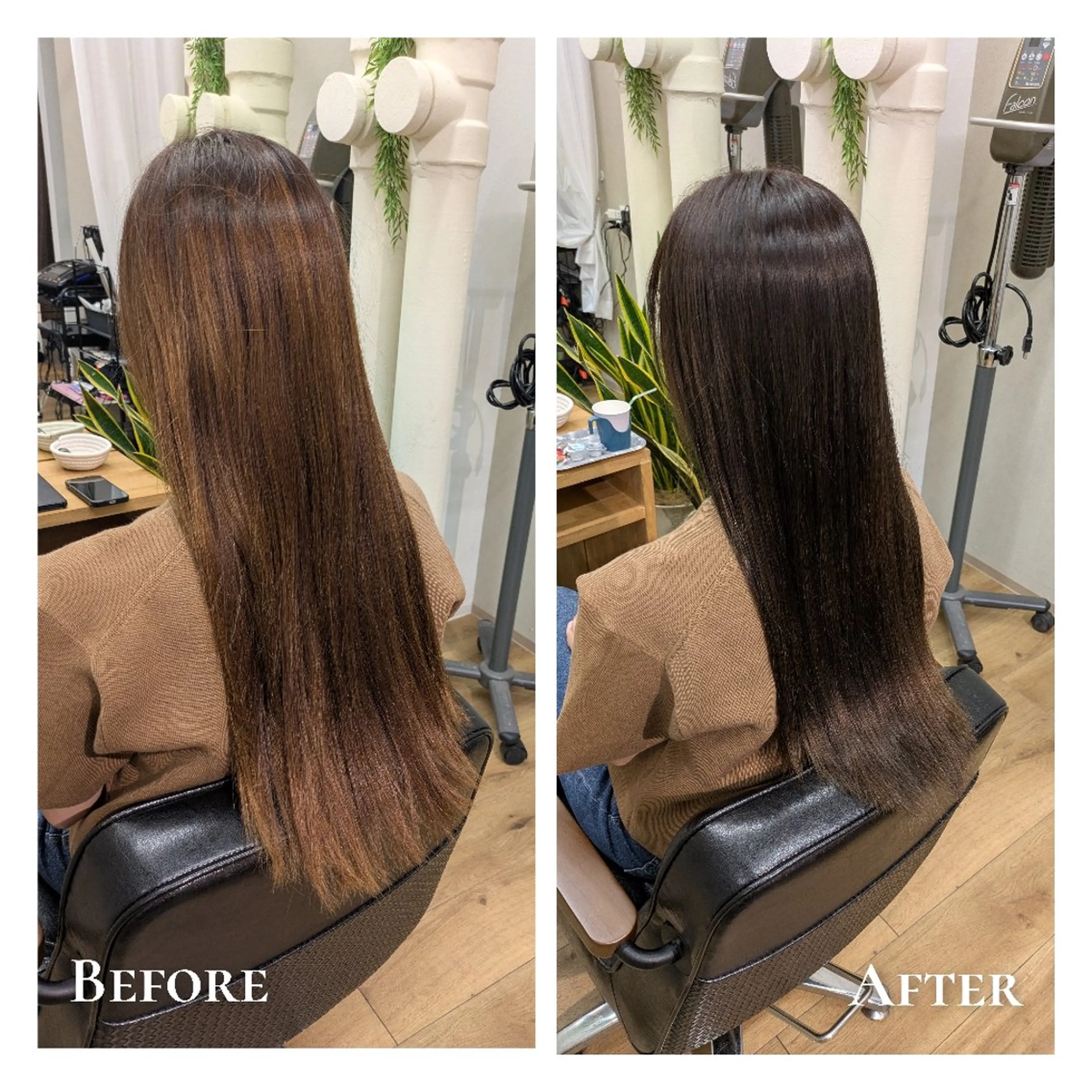 カラー アッシュ 透明感カラー シルバー シルバーアッシュ 縮毛矯正 ヘアカラー トリートメント Cafu hair Tachi所属・有馬 葵のヘアスタイル