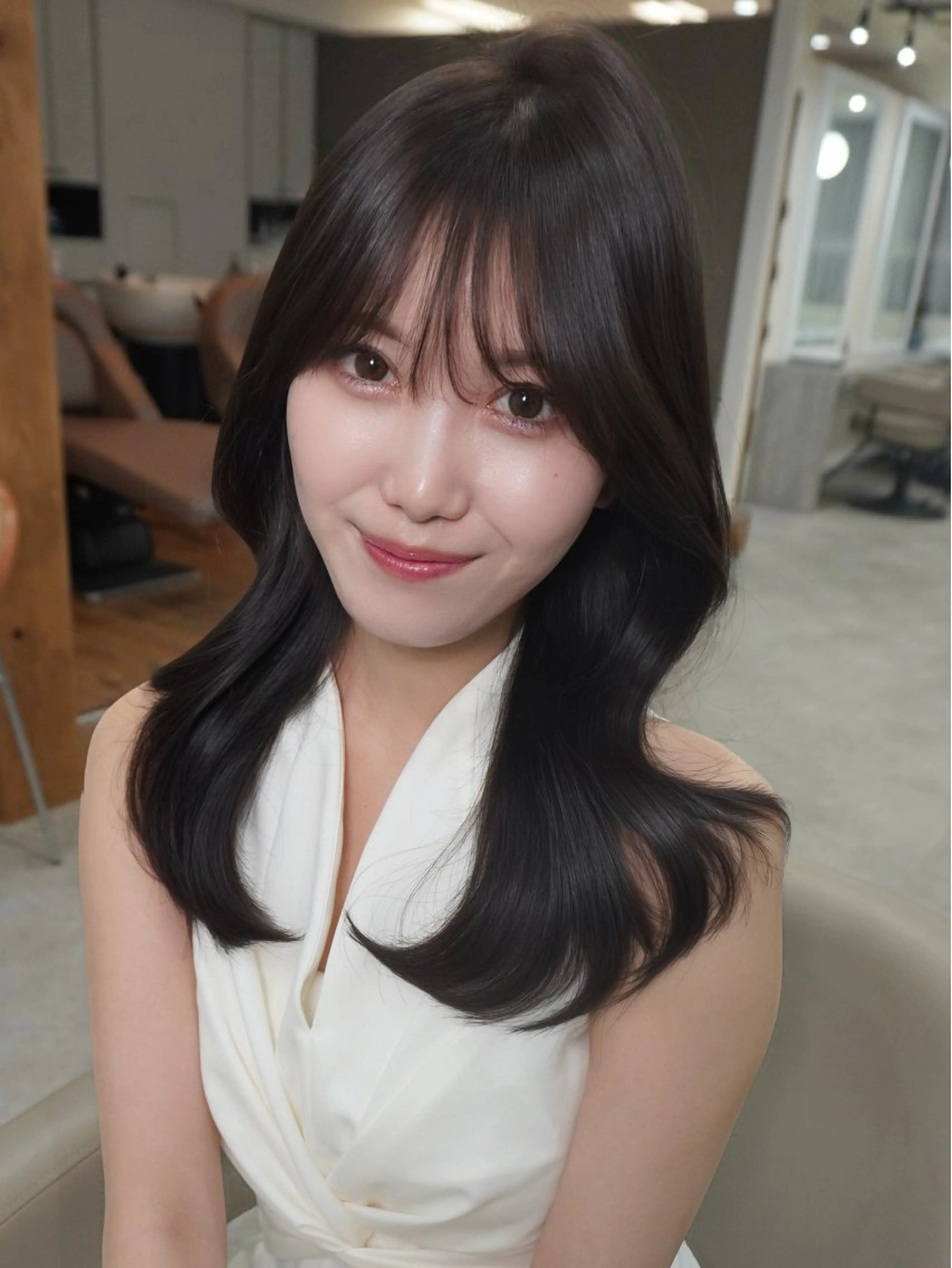 ロング コテ巻き/パーマ/艶 透明感/荻原凜太郎のヘアスタイル