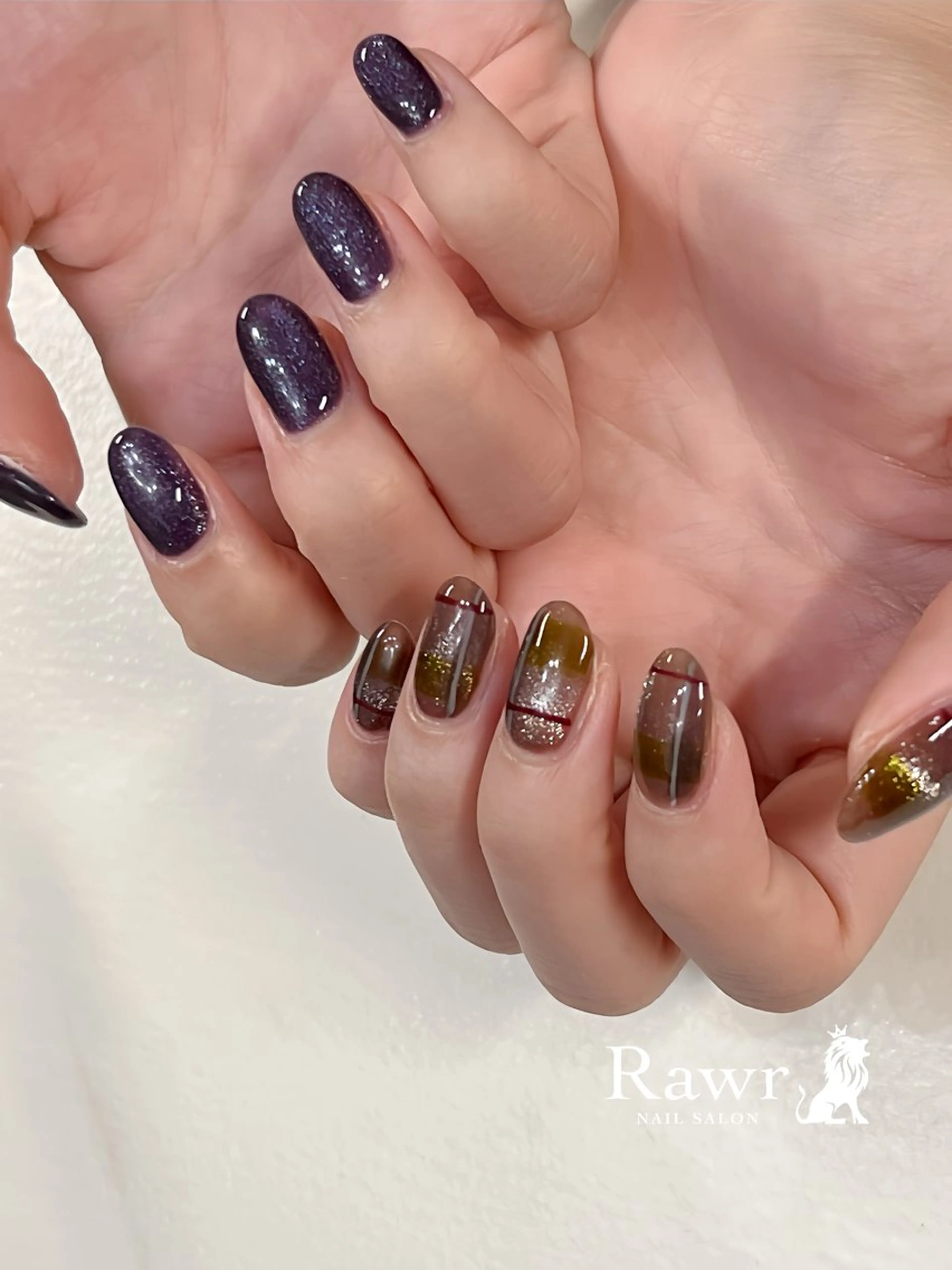 ネイル マグネットネイル ハンドネイル Rawr / saoriのネイルデザイン