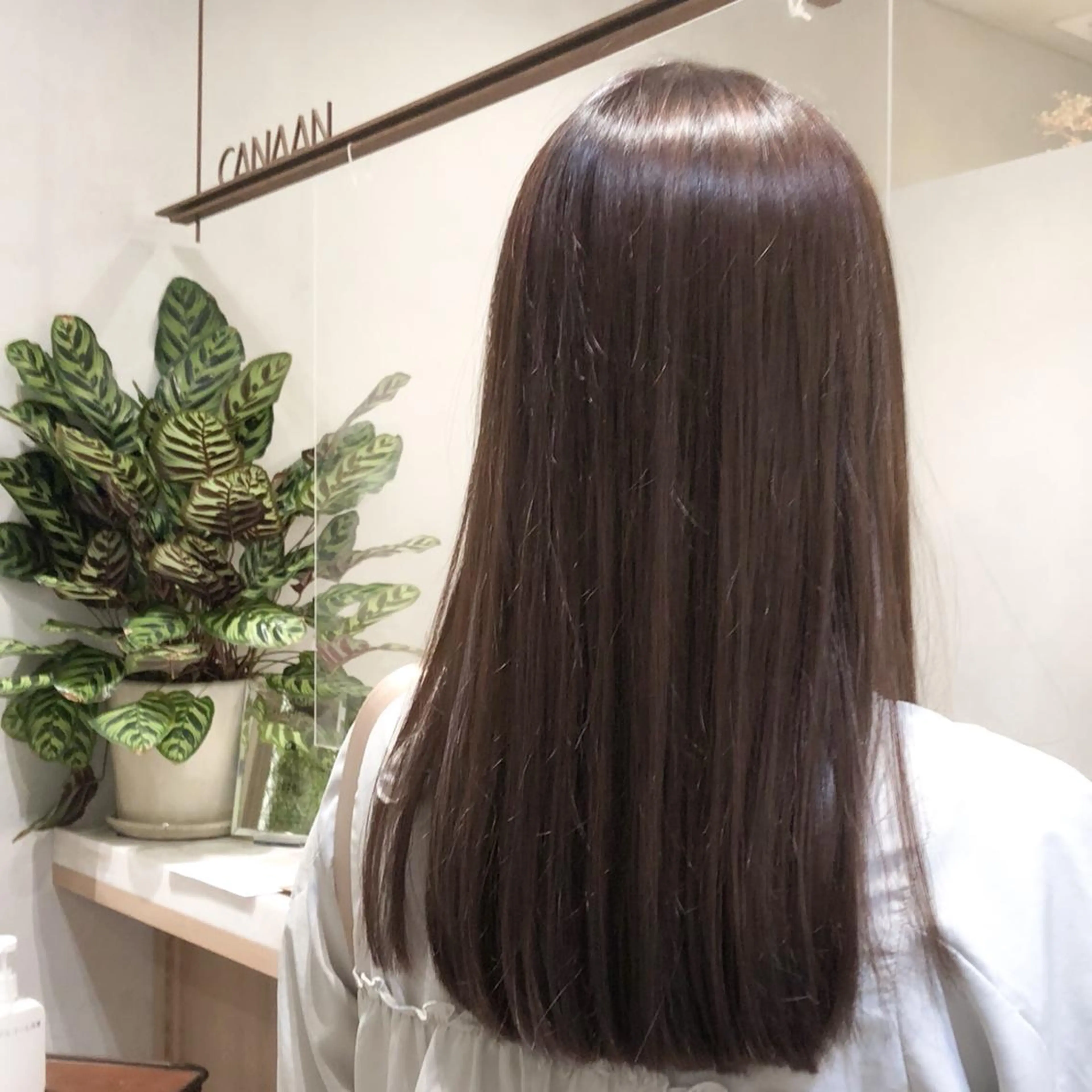 セミロング カラー メンズ アッシュ ベージュカラー 艶透明感カラー/ ルーズパーマ/田中のヘアスタイル