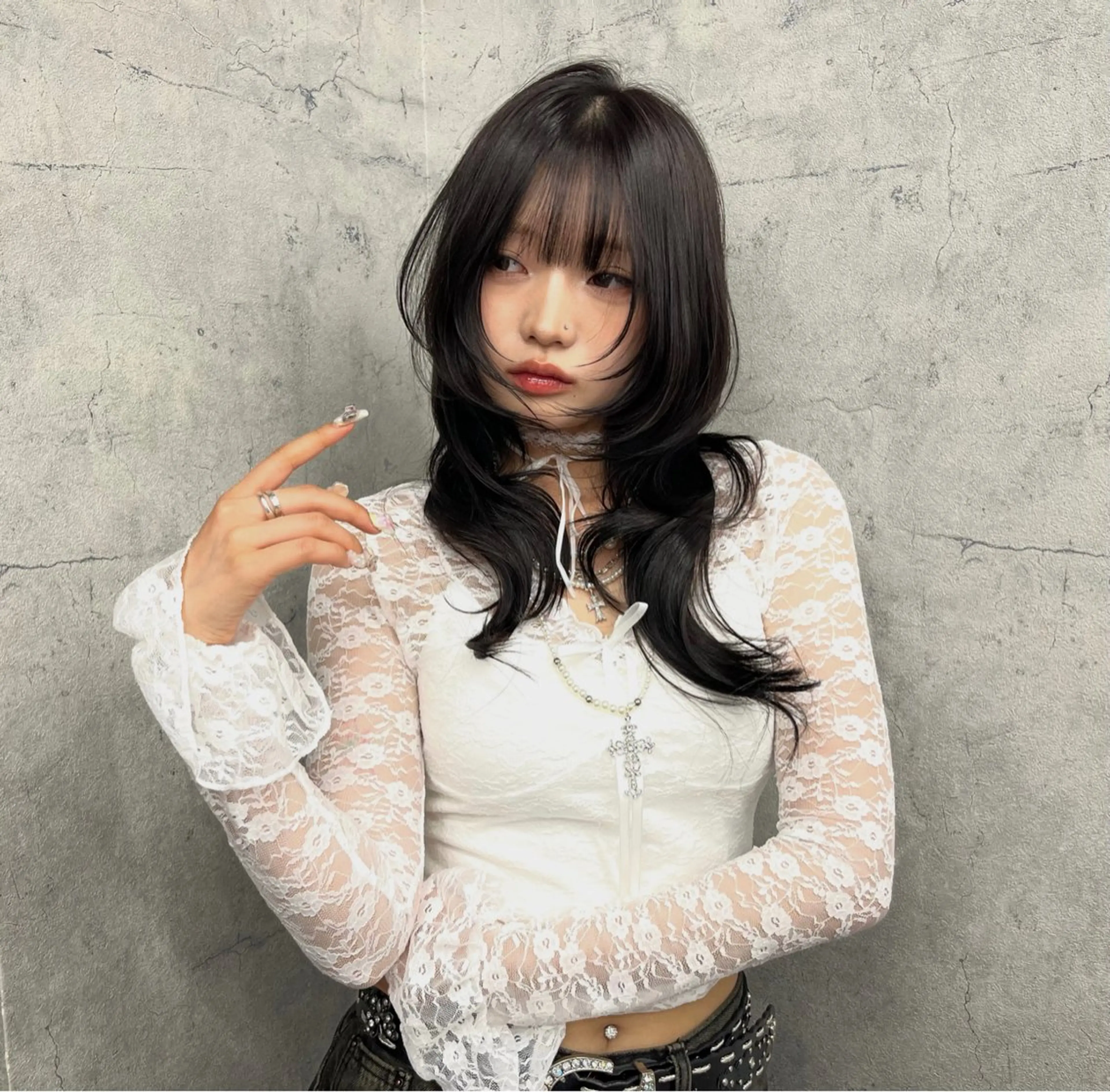 ロング カット ヘアカラー トリートメント ハイトーン/レイヤー 💜Akaneのヘアスタイル