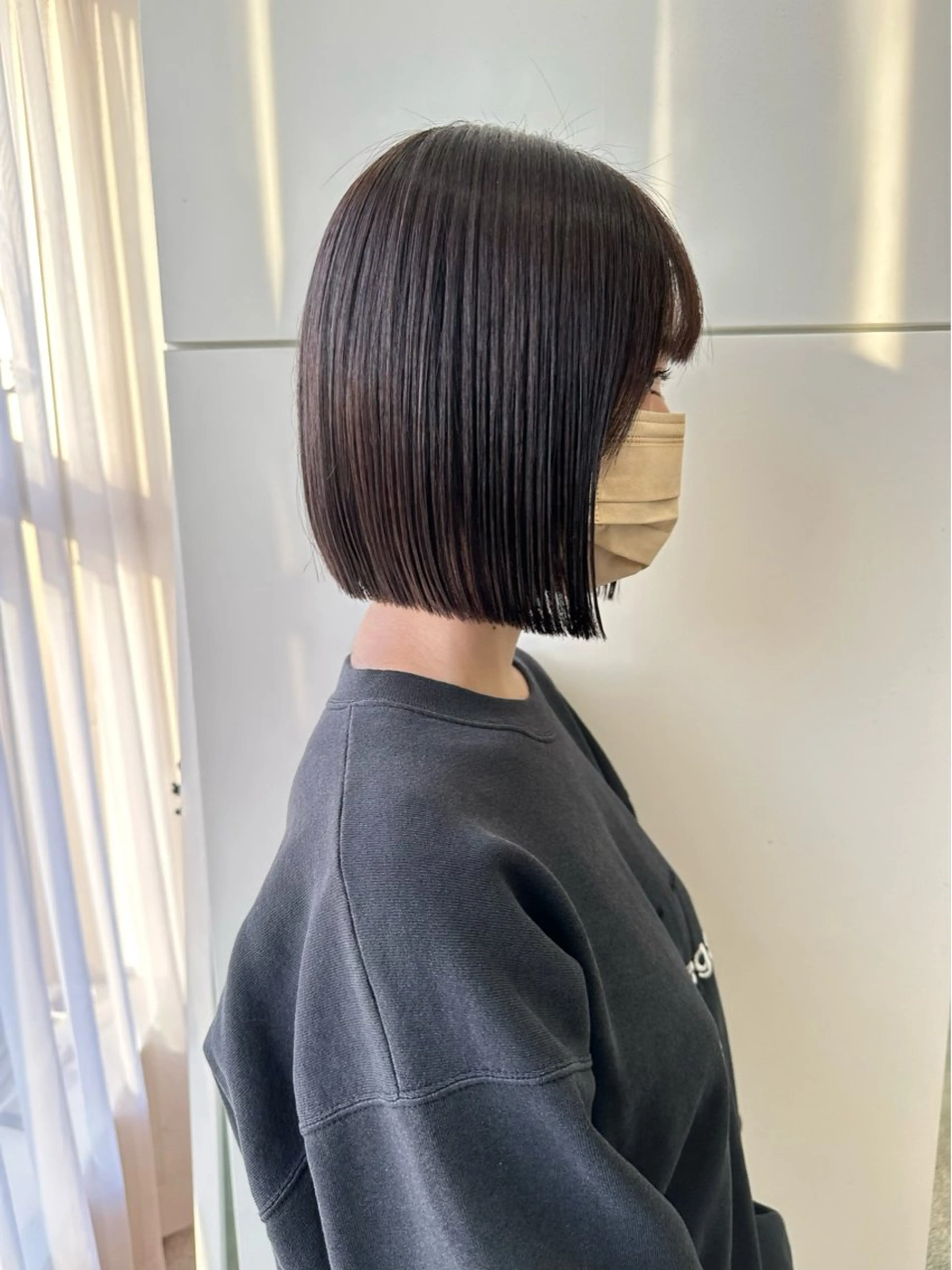 ショート ボブ 縮毛矯正 酸性ストレート カット 縮毛矯正 トリートメント ボブ特化美容師 /木原崇了のヘアスタイル