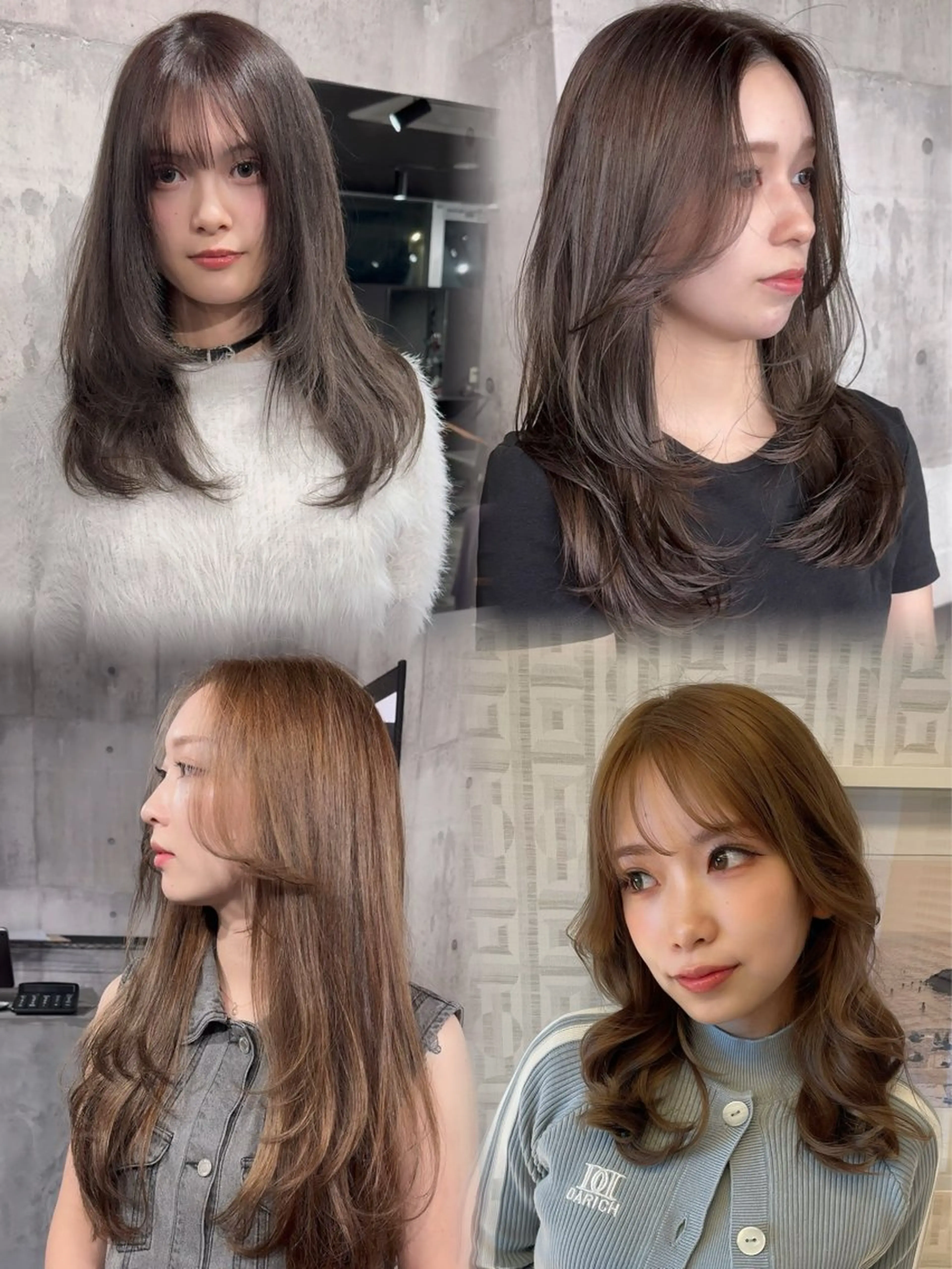セミロング カラー カット ヘアカラー トリートメント 山田隆成/韓国カット バレ、ハイライト得意のヘアスタイル