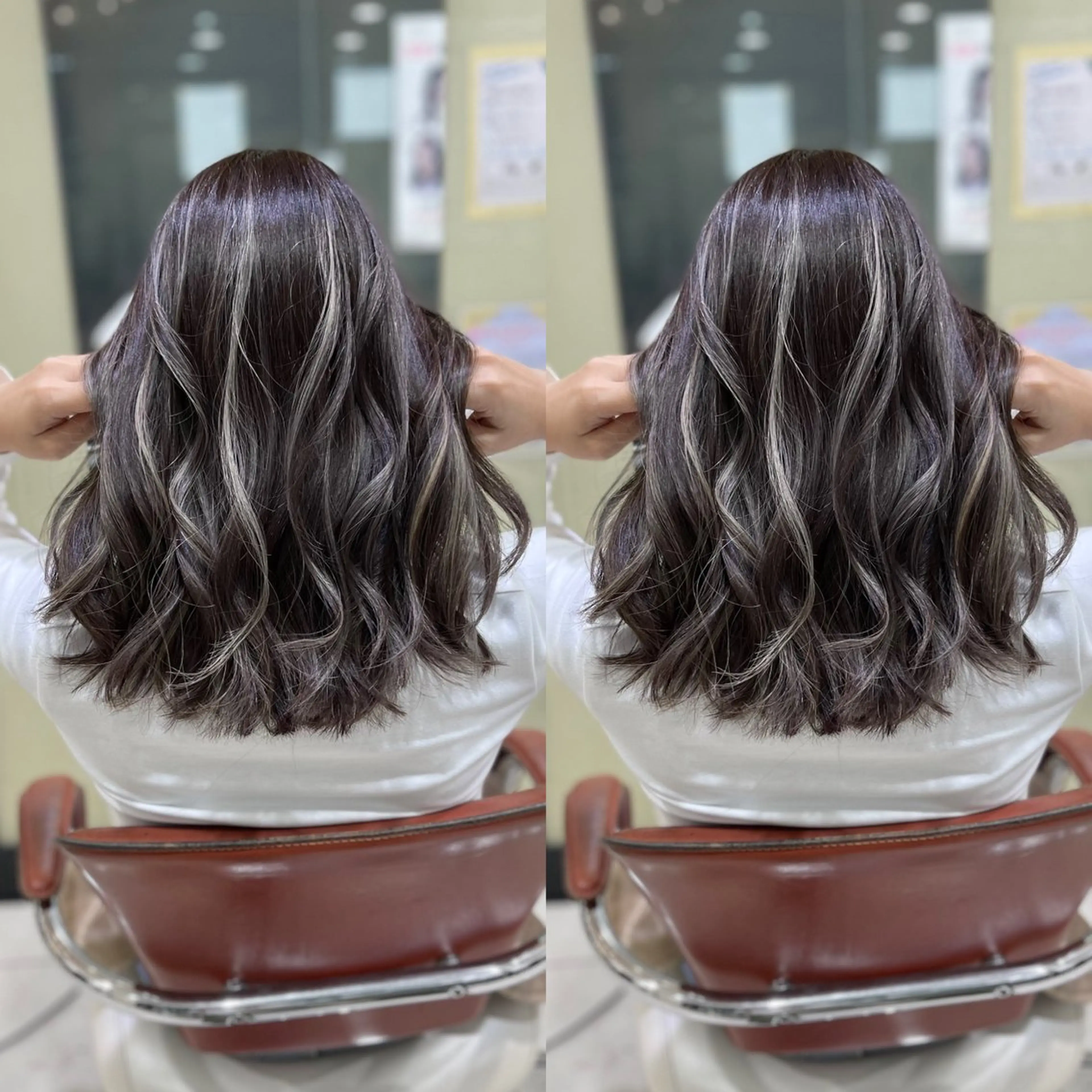 ミディアム ヘアカラー Y Uのヘアスタイル