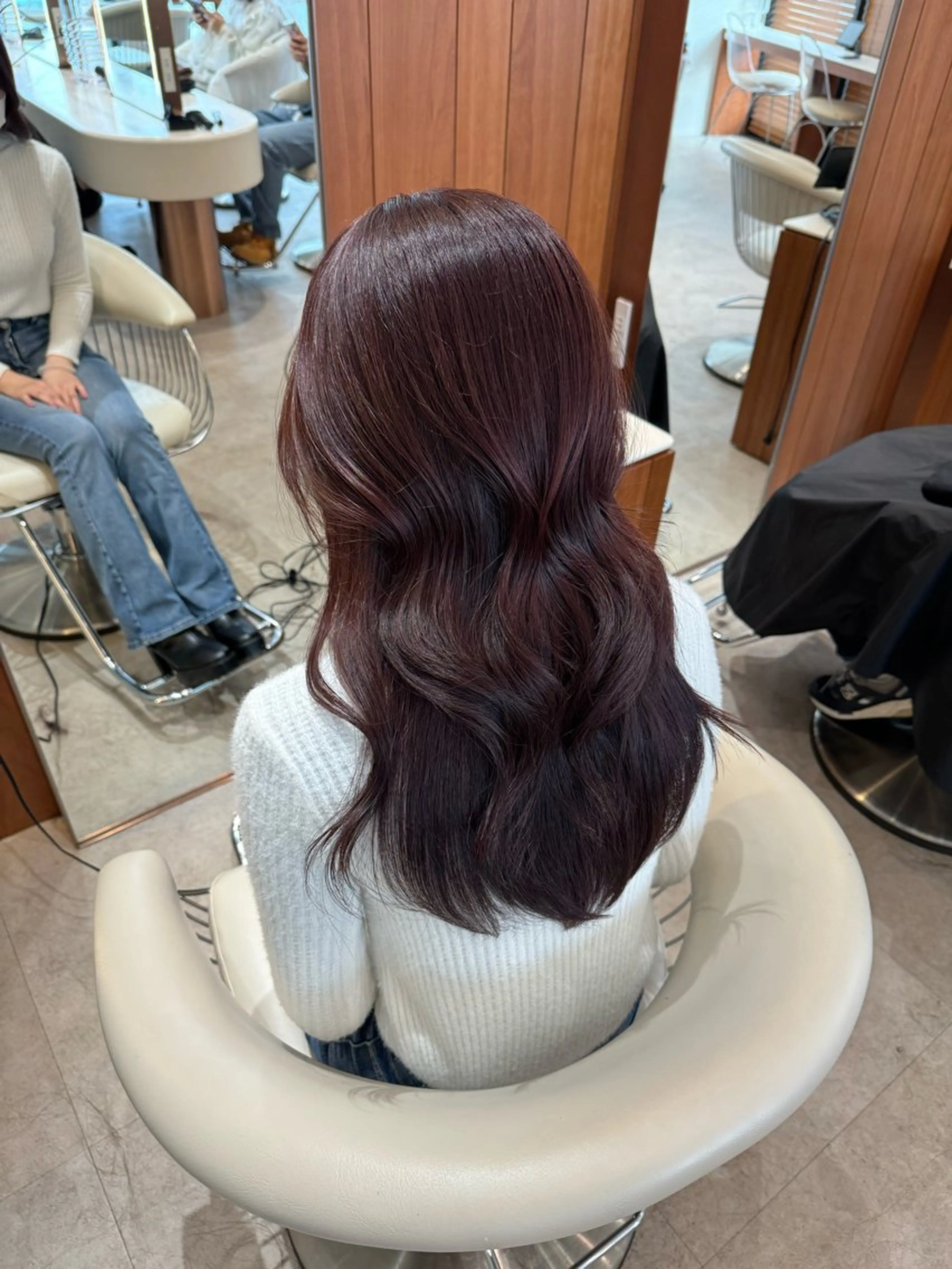 セミロング カラー ブラウンカラー ラベンダーカラー ピンクカラー ピンクブラウン ピンクラベンダー 韓国レイヤー🇰🇷 韓国研修◎渋谷カイトのヘアスタイル