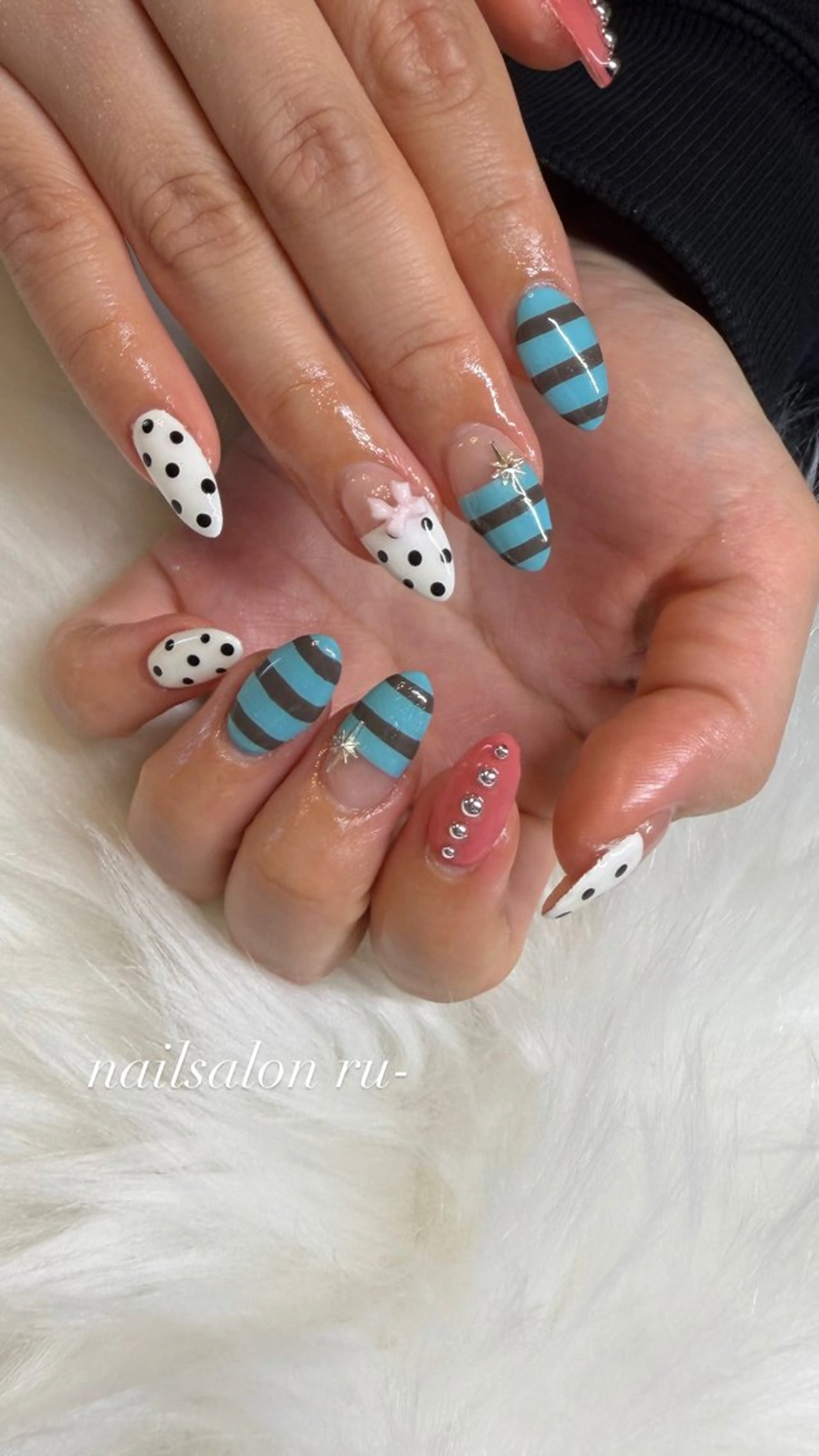 ジェルネイル【ご新規様】チップ長さ出し(10本)/持ち込みデザイン/パーツ付け放題/※オフ込みの写真