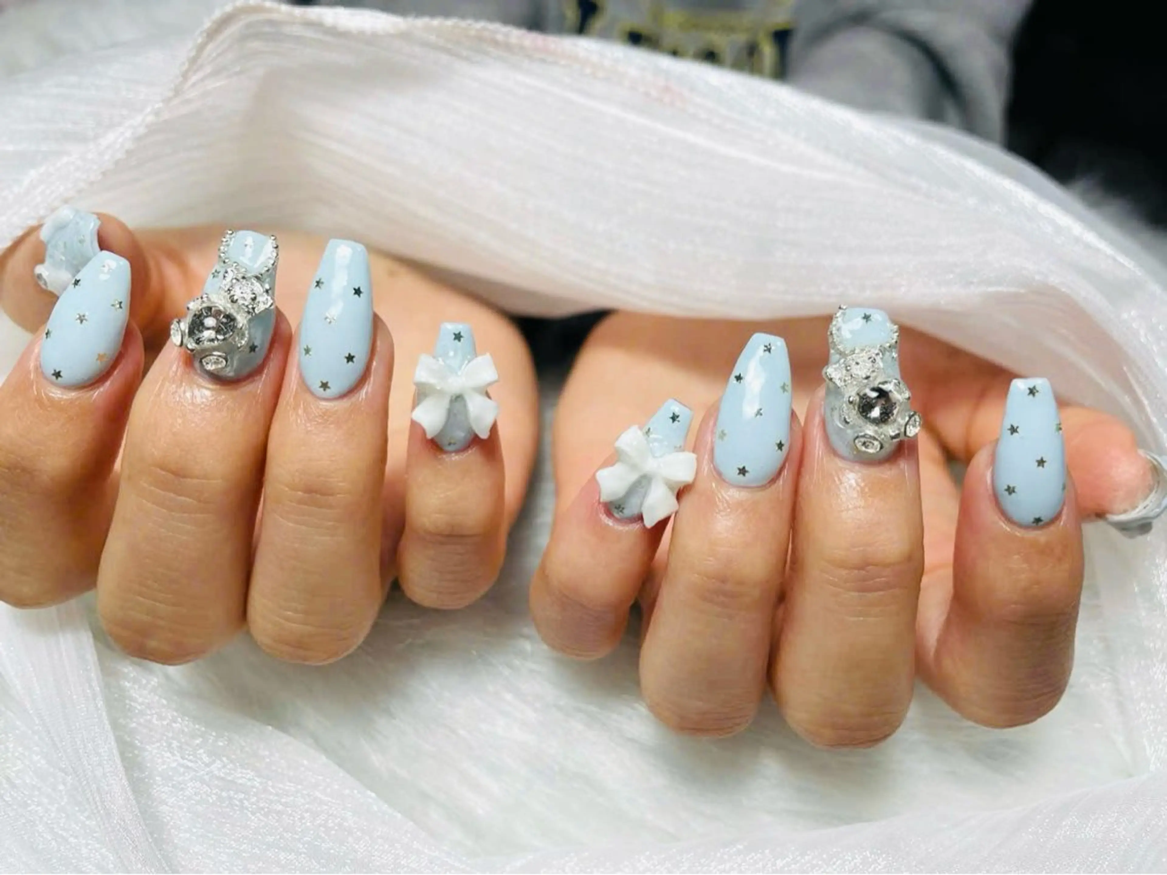 ネイル キラキラネイル ストーンネイル ハンドネイル Michan Nailのネイルデザイン