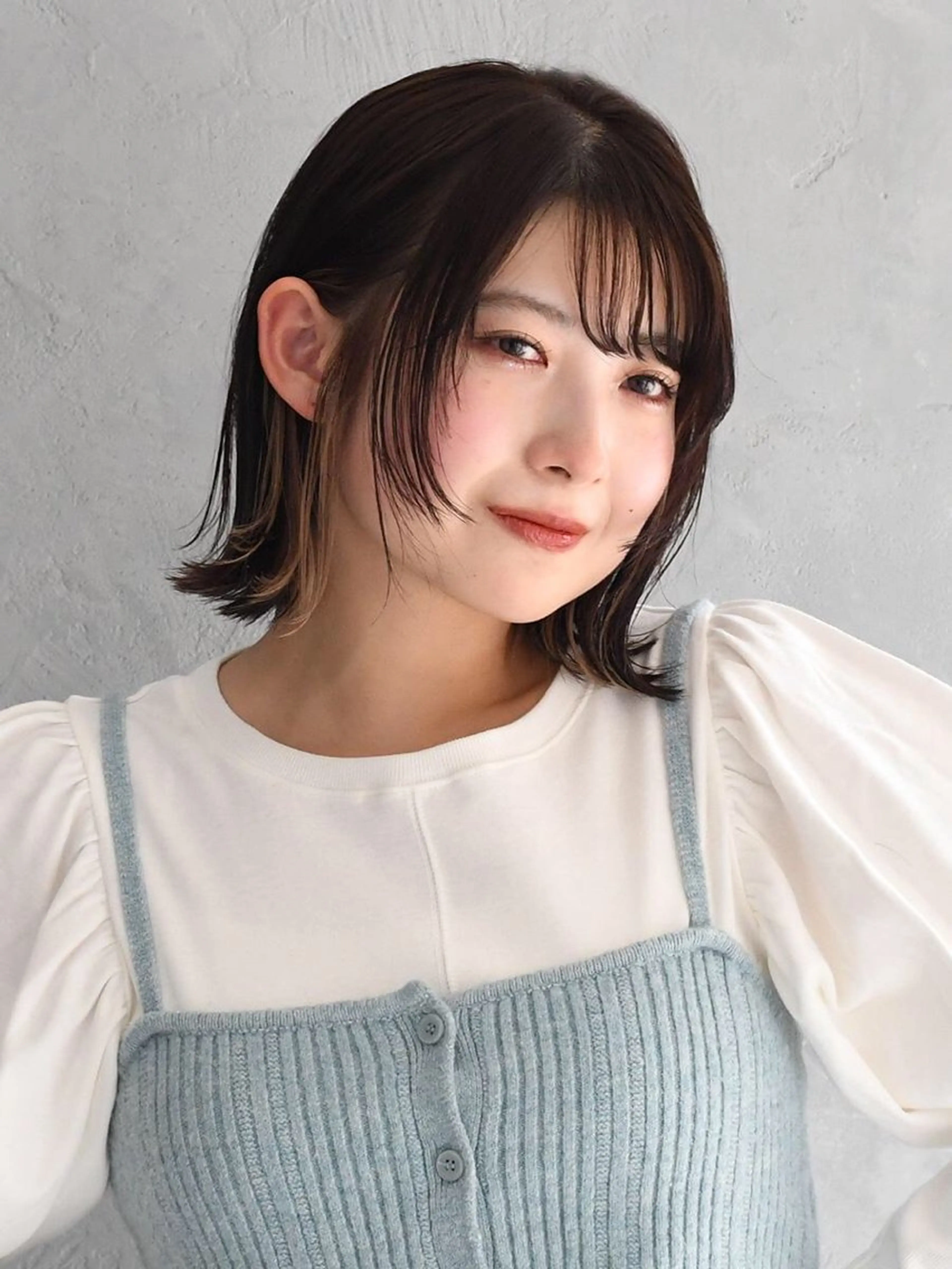 ショート カラー 丸みショート ボブ ショートヘア 小顔カット 縮毛矯正 💎ハイライトカラー /髪質改善カラー💎のヘアスタイル