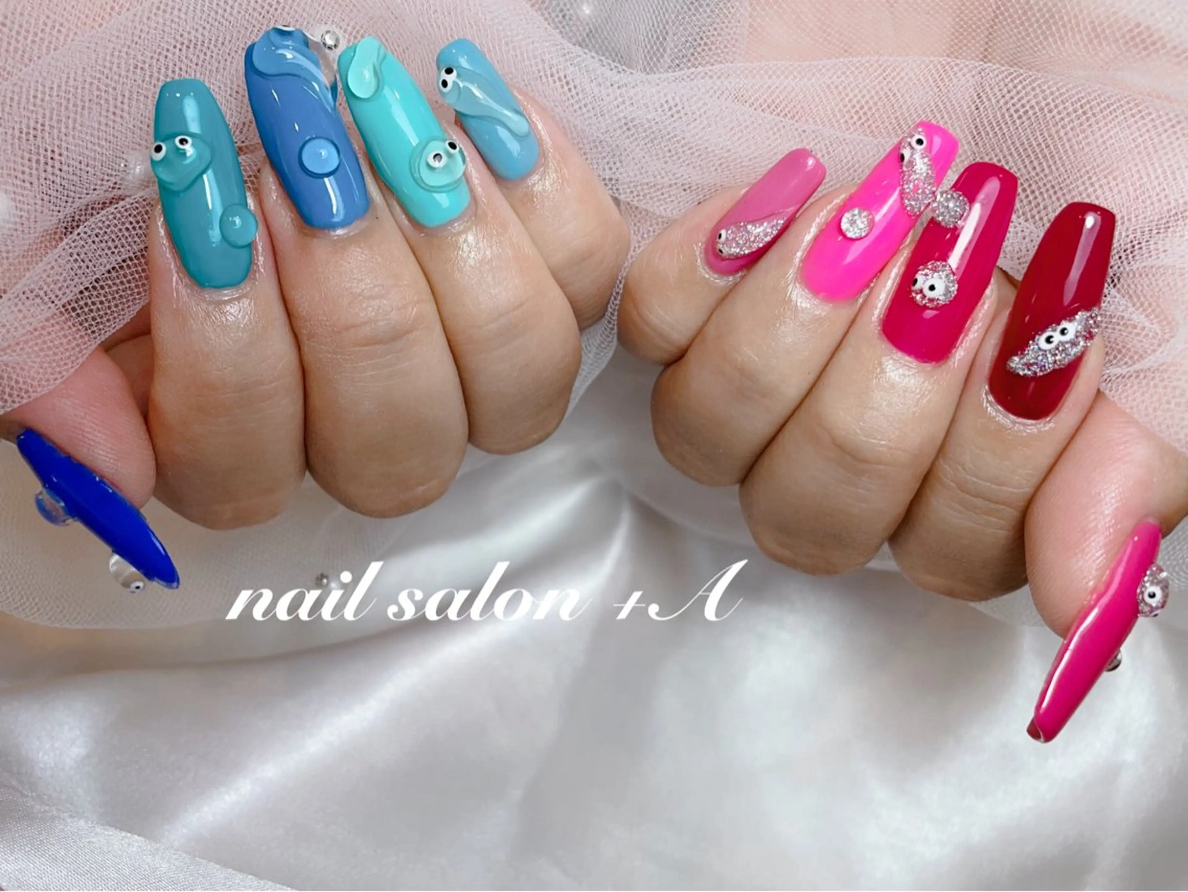 ロング ハンドネイル Nail Salon +Aのネイルデザイン