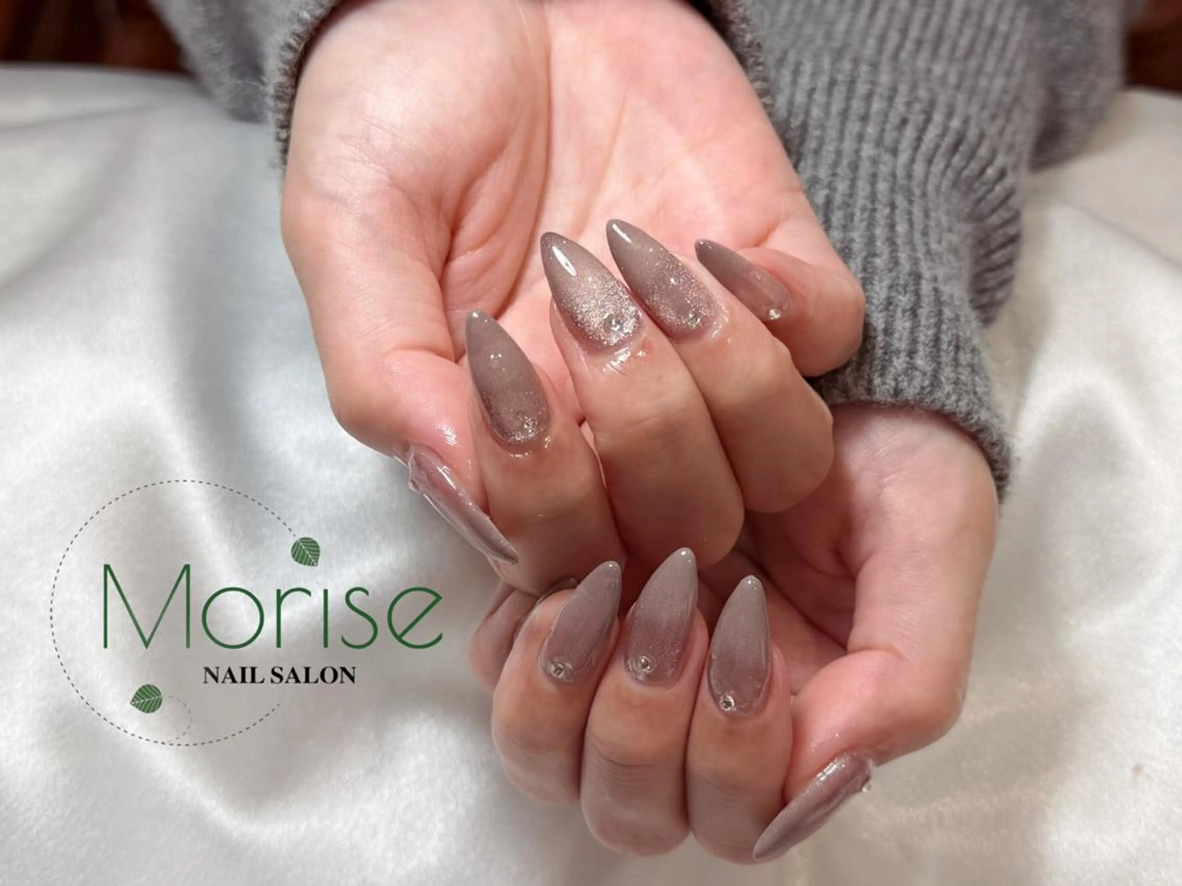 ネイル 長さ出し フレンチネイル ジェルネイル ガラスフレンチ 韓国ネイル MoriseNail Jr研修💜イシダのネイルデザイン