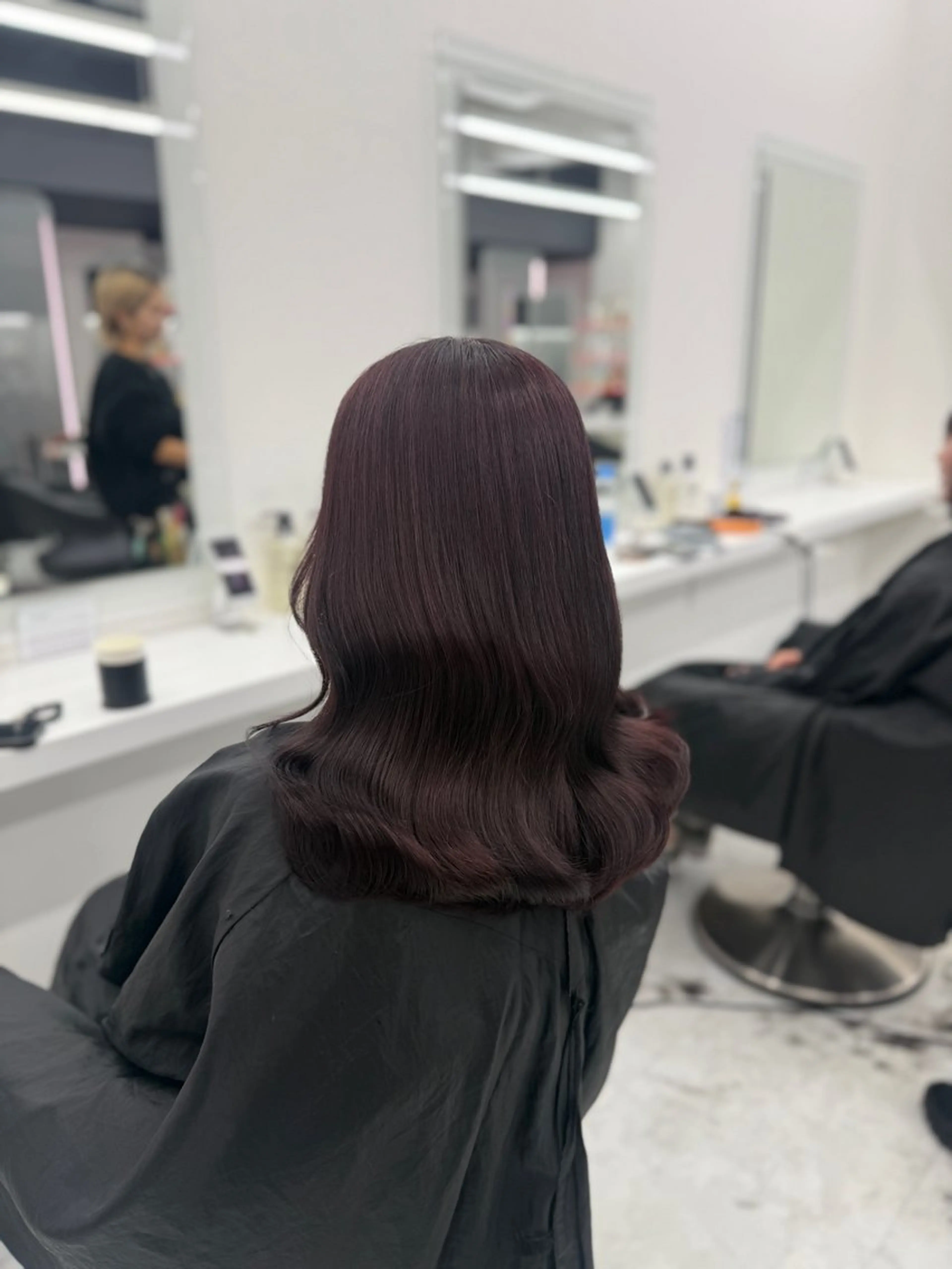 セミロング カラー ヘアアレンジ ラベンダーカラー ピンクカラー ピンクラベンダー ヘアカラー トリートメント ヘアセット 🎀Girly艶髪カ ラー🎀Harukaのヘアスタイル