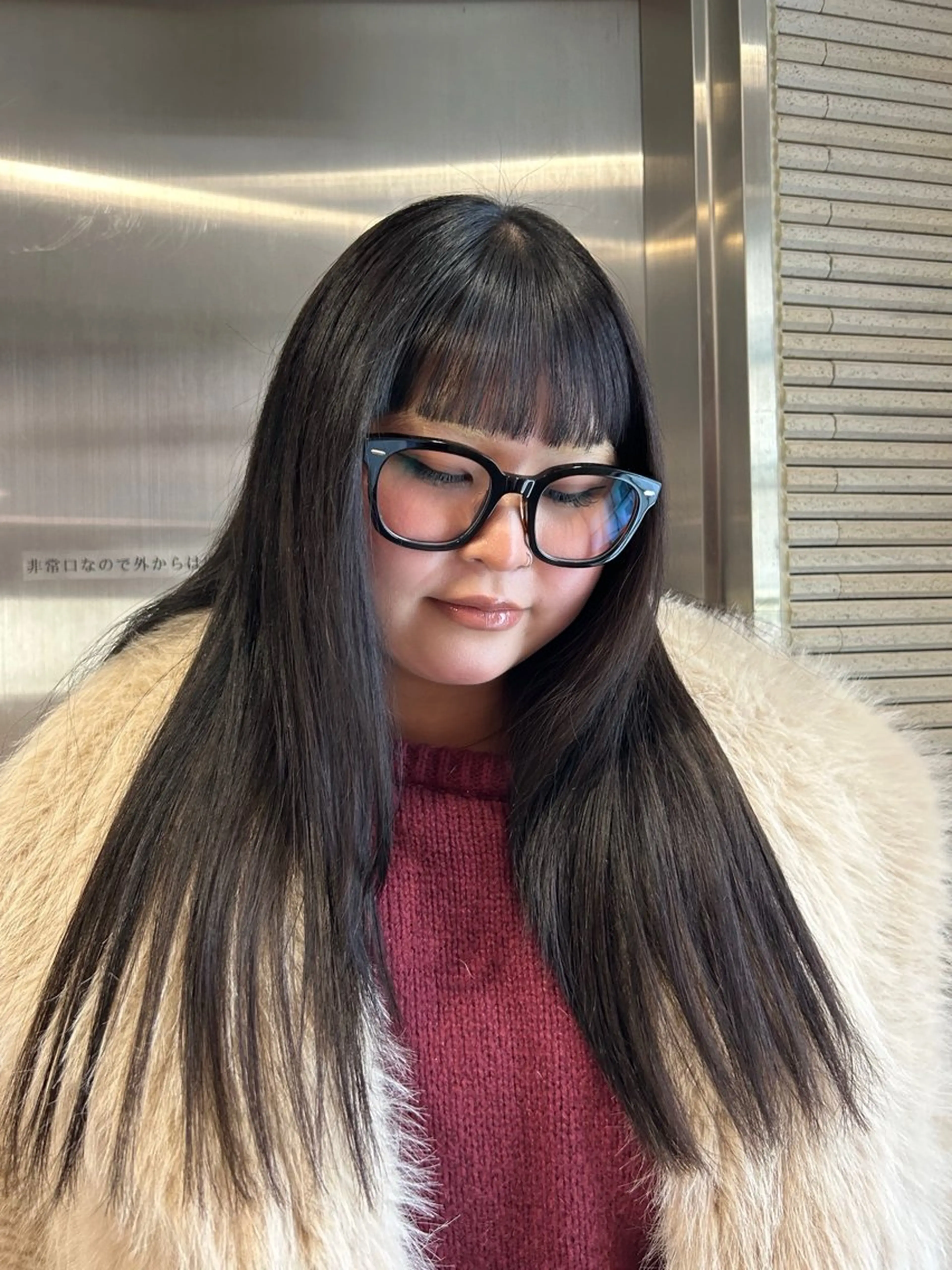 ロング ロング ワイドバング カット ヘアカラー トリートメント ayano/パーマ/ 暖色カラーのヘアスタイル