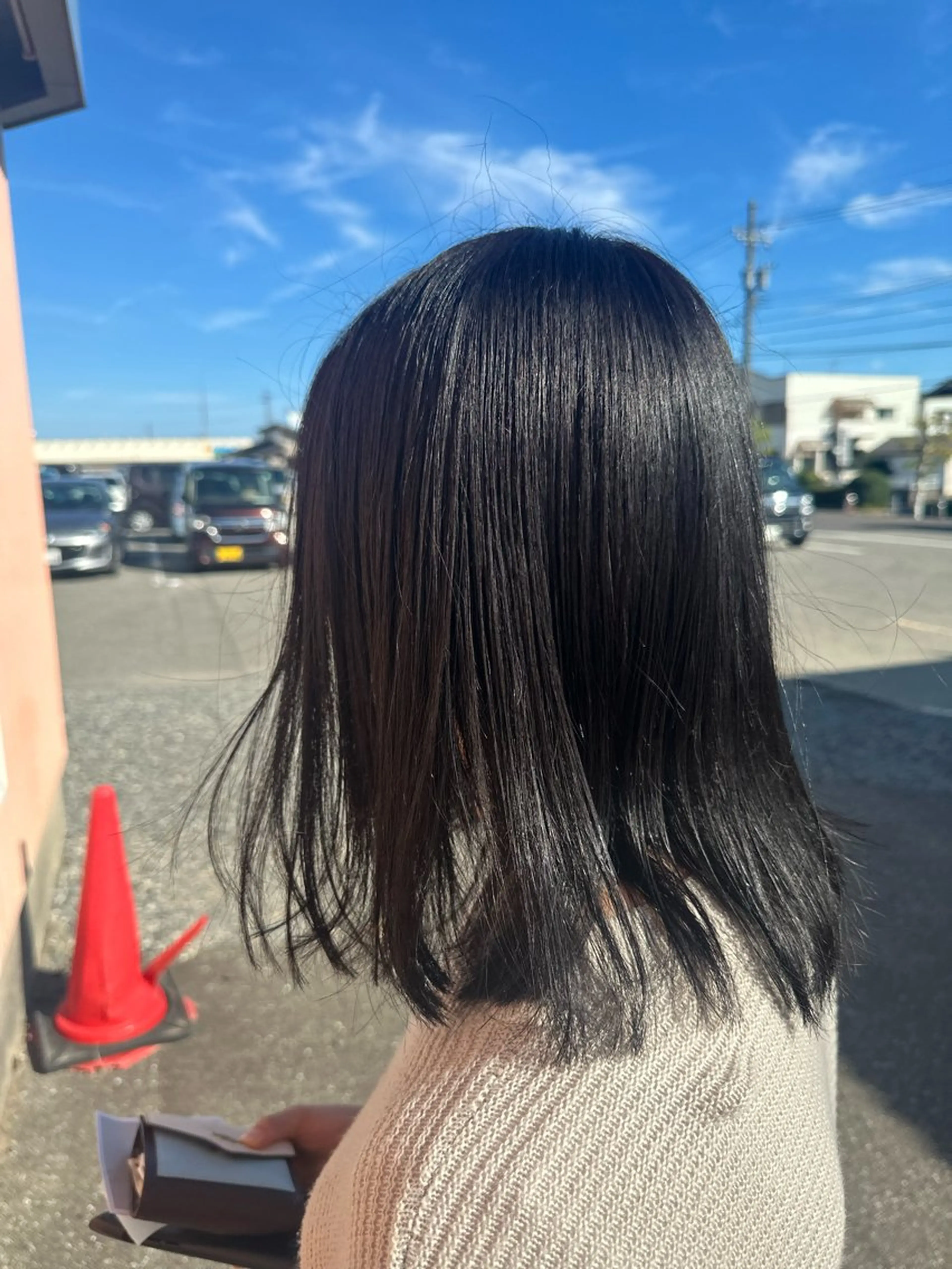 ミディアム カラー 透明感カラー 林 萌恵のヘアスタイル