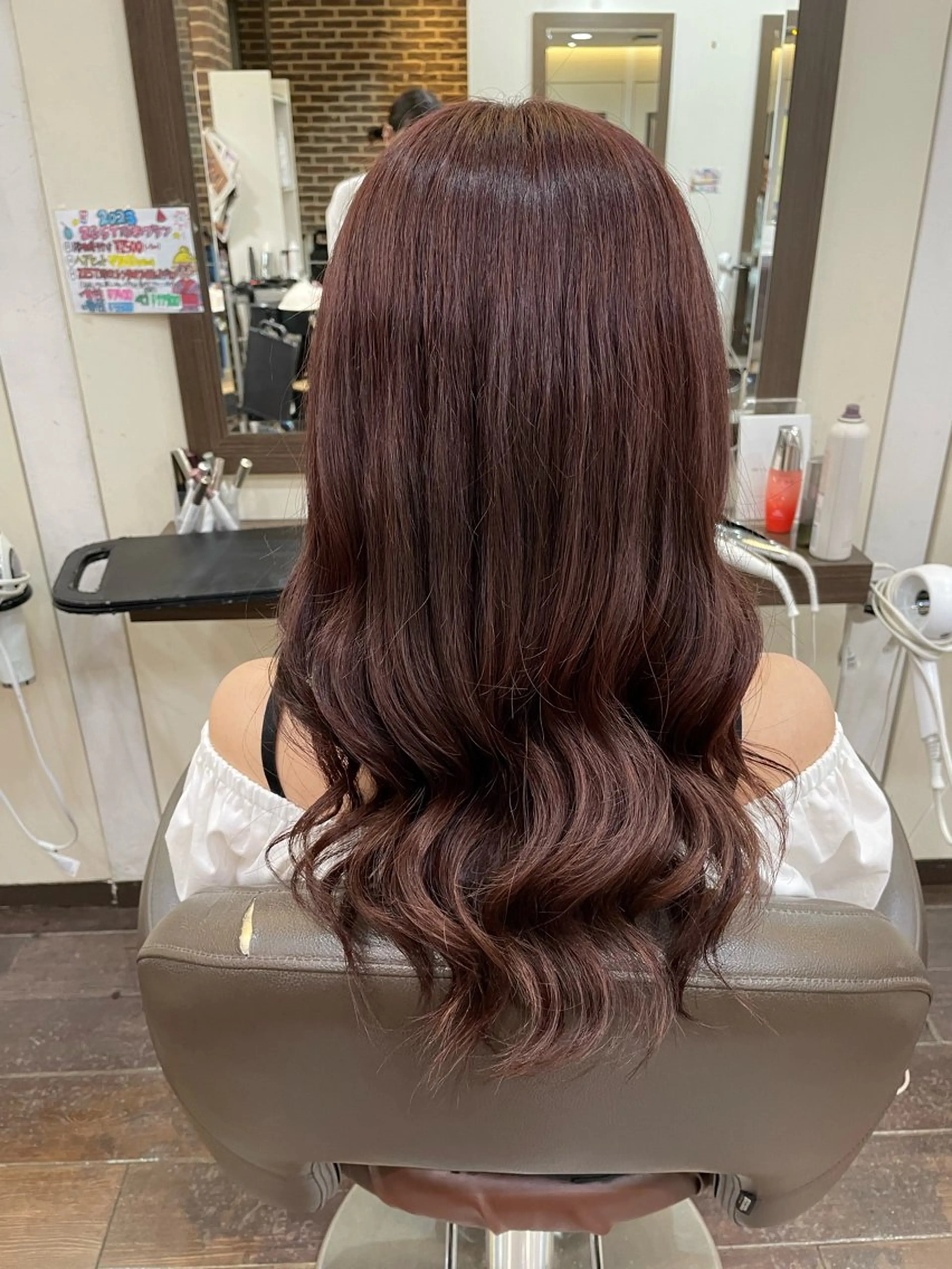 ミディアム カラー ラベンダーカラー ピンクカラー レッドカラー ‪るか/‪透明感 カラー/アレンジのヘアスタイル