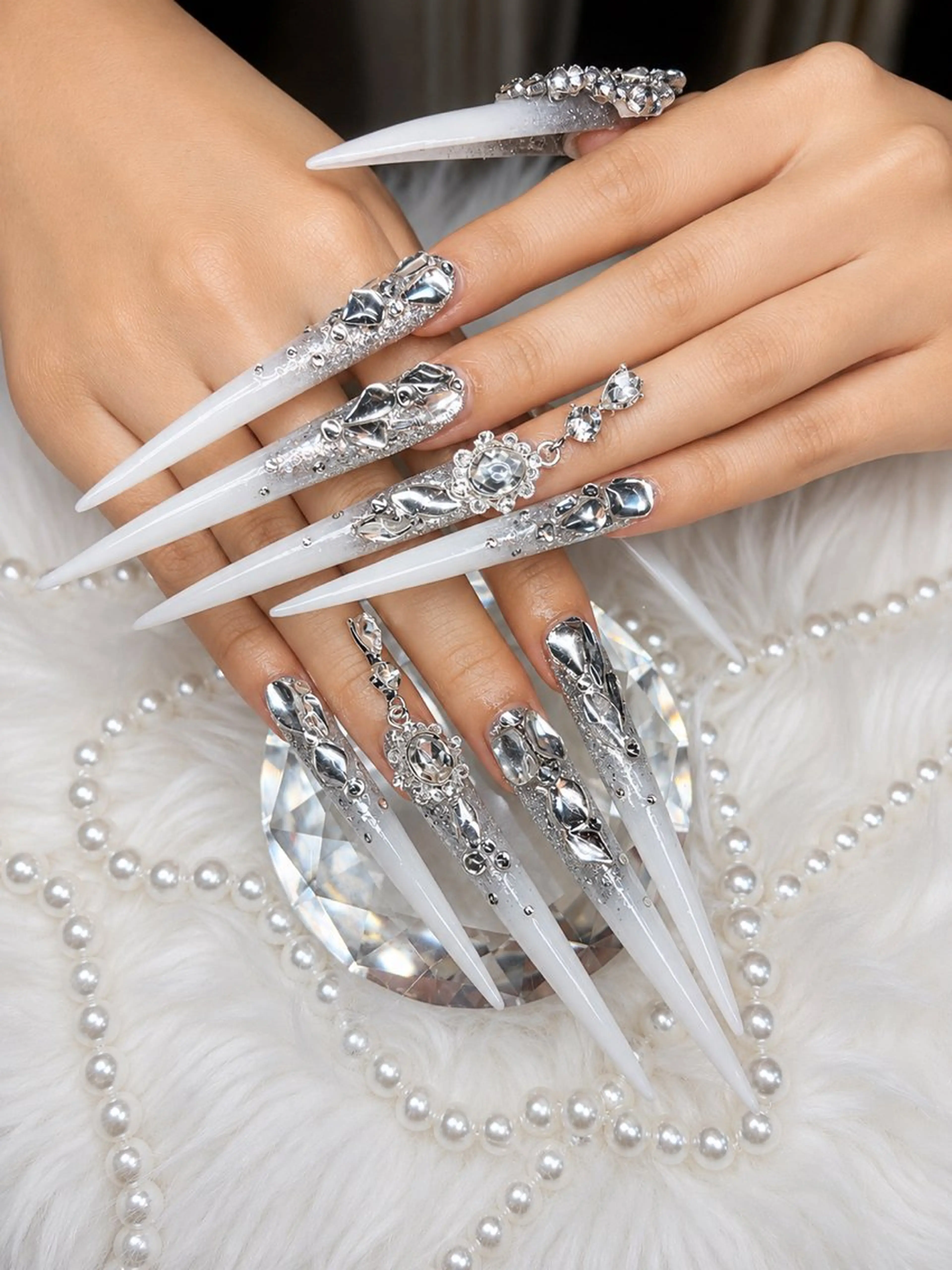 ネイル アートネイル オーロラネイル チークネイル 長さ出し フットネイル ハンドネイル Chan nailsのネイルデザイン