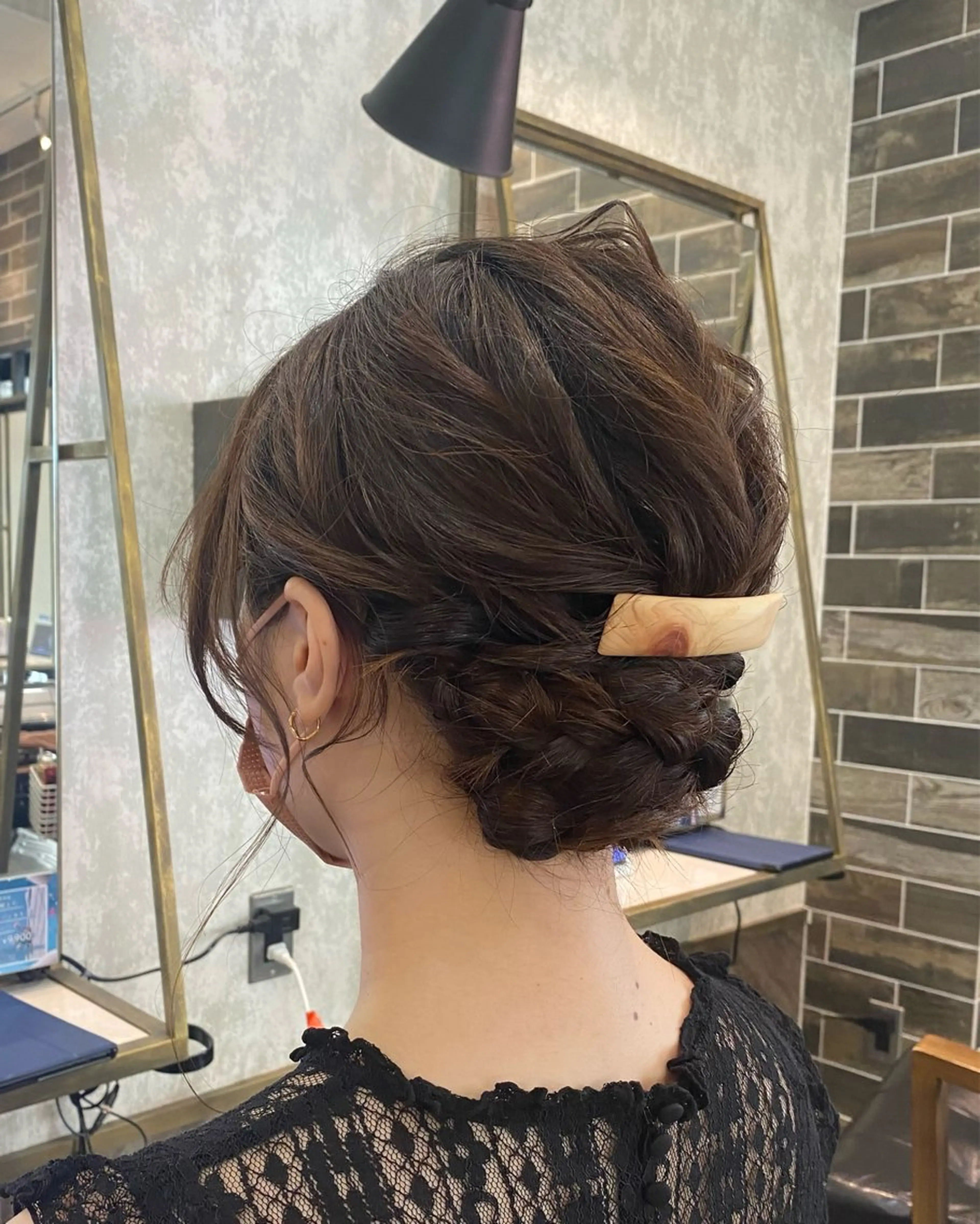 セミロング ヘアアレンジ 結婚式・ブライダル 艶カラー吉祥寺🌸 KAZUEのヘアスタイル