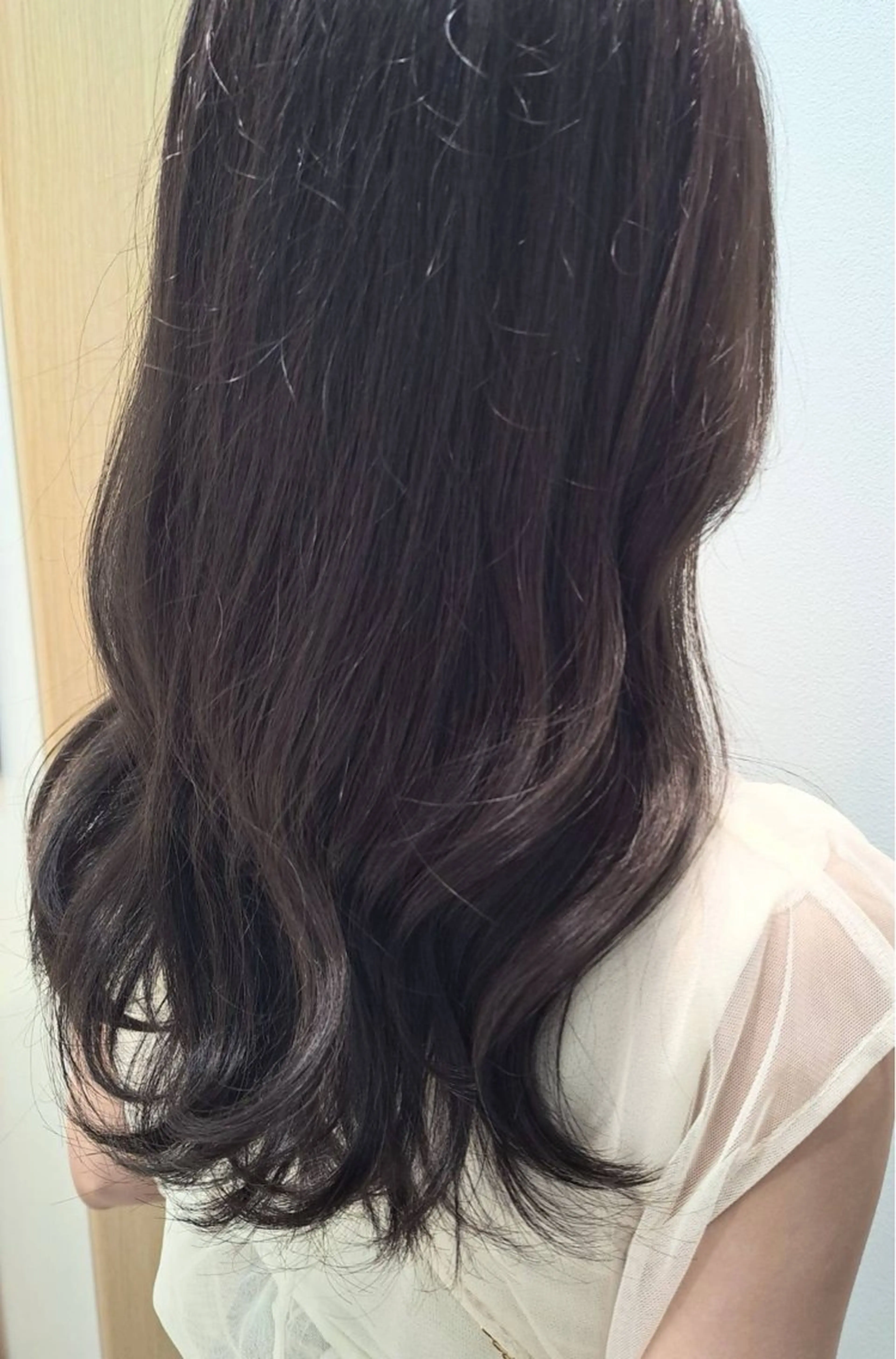 カラー 黒髪 ブルーカラー ブルーブラック 透明感カラー ヘアカラー トリートメント mairo【船橋】 /あいのヘアスタイル