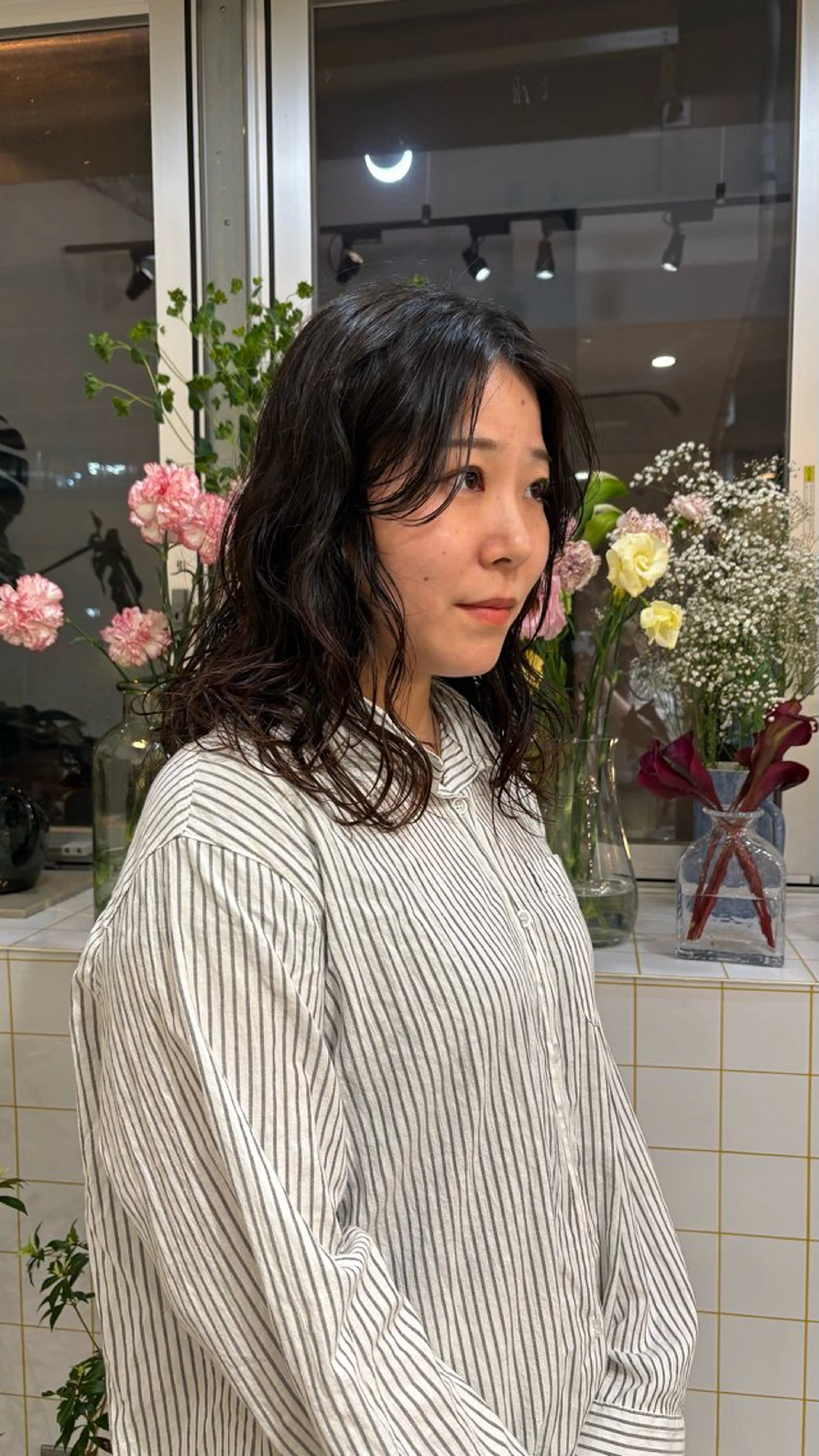 ミディアム パーマ 天王寺美容室/ アヤカのヘアスタイル