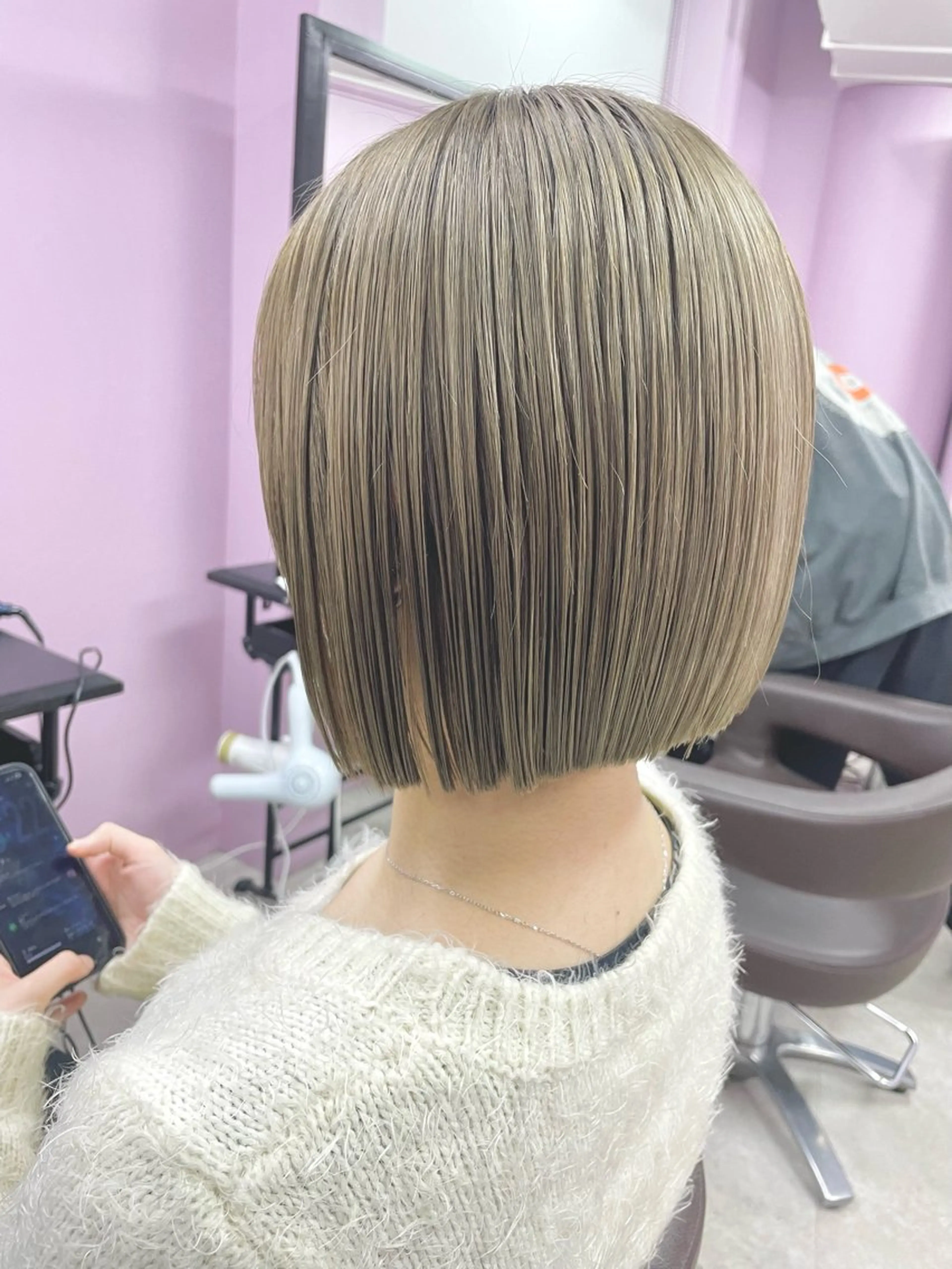 ショート カラー ブリーチ カット ヘアカラー トリートメント 高尾亮輔/ ボブ特化美容師のヘアスタイル