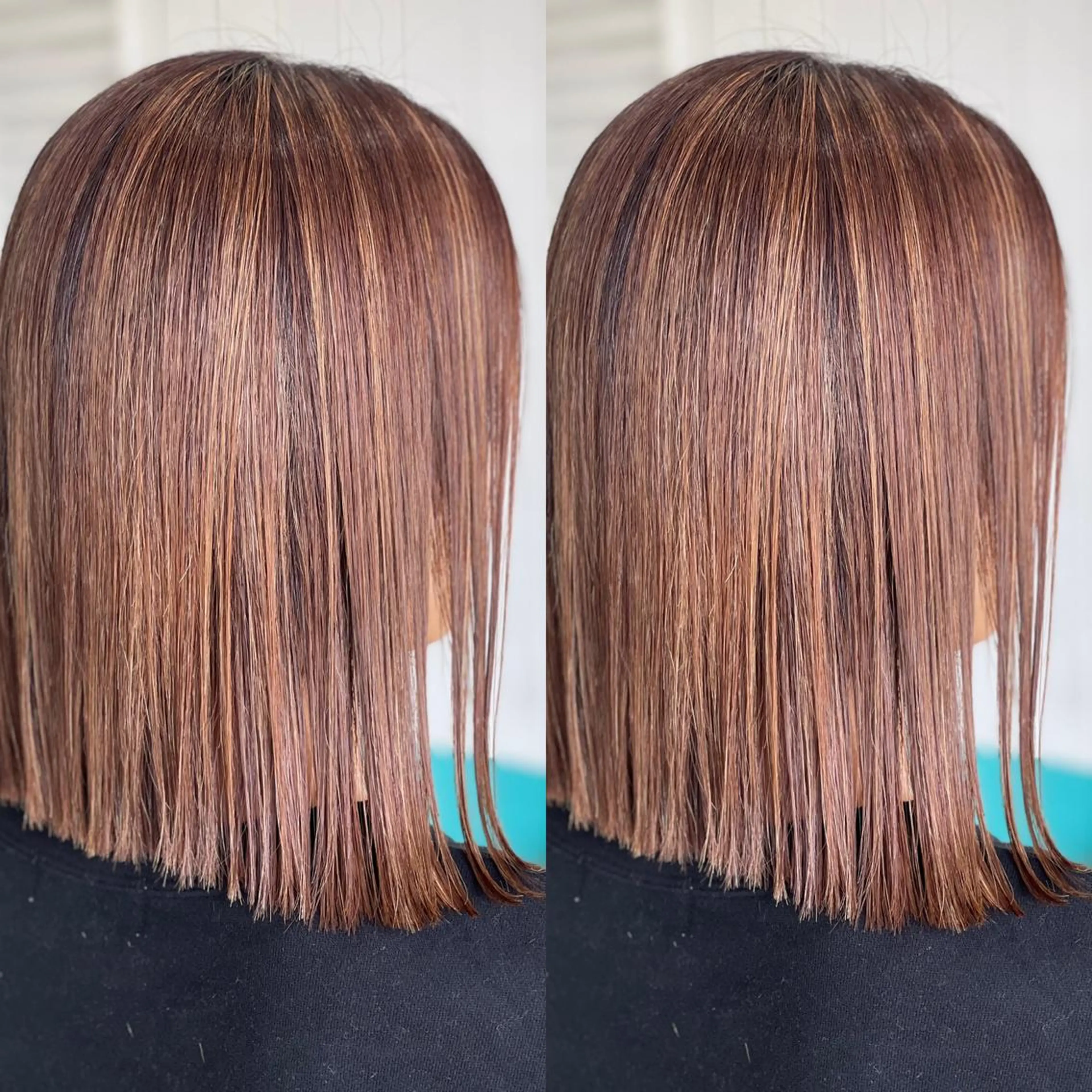 セミロング 切りっぱなしロブ Snaly カラー特化ページのヘアスタイル