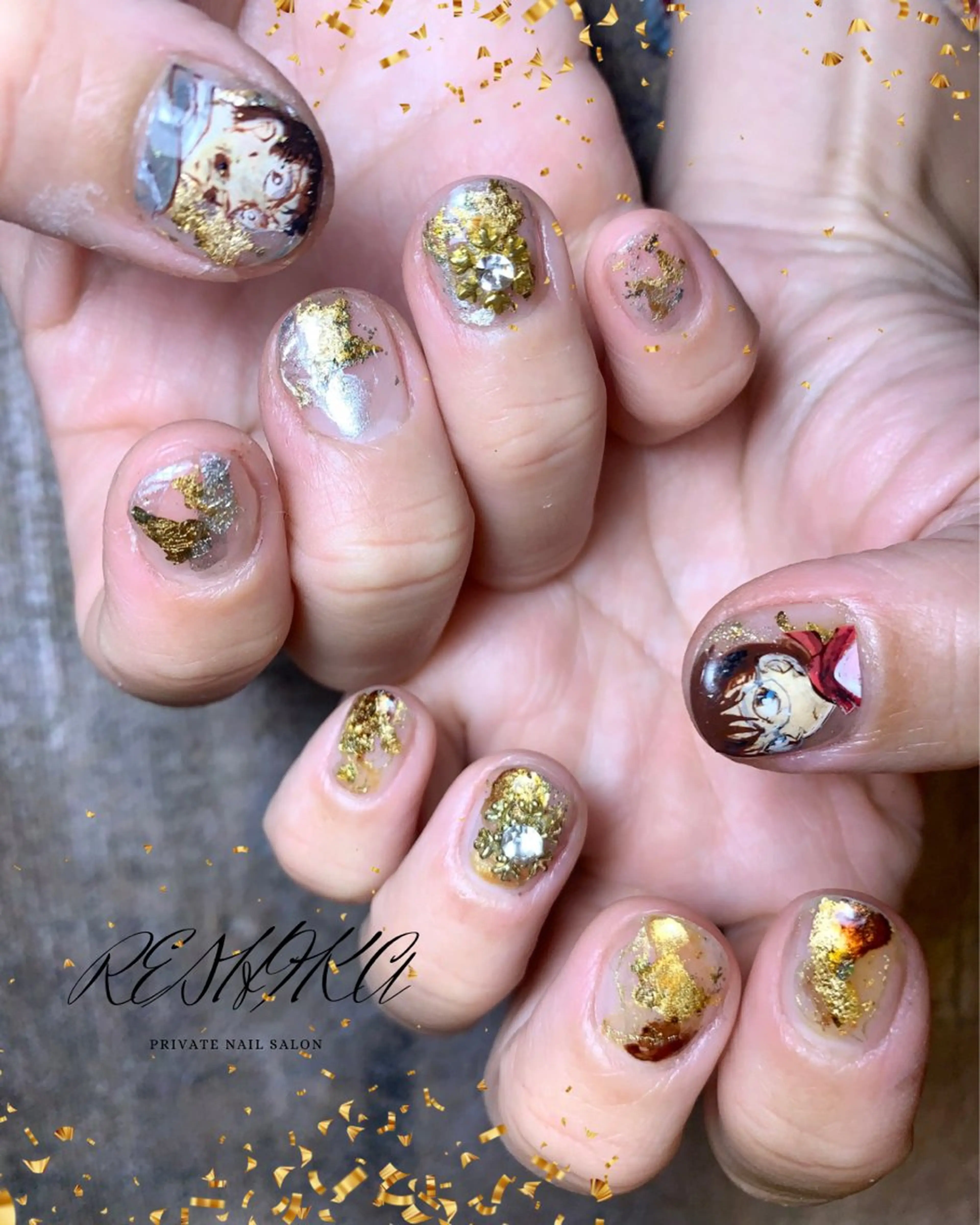 ネイル ゴールド シルバー m mのネイルデザイン