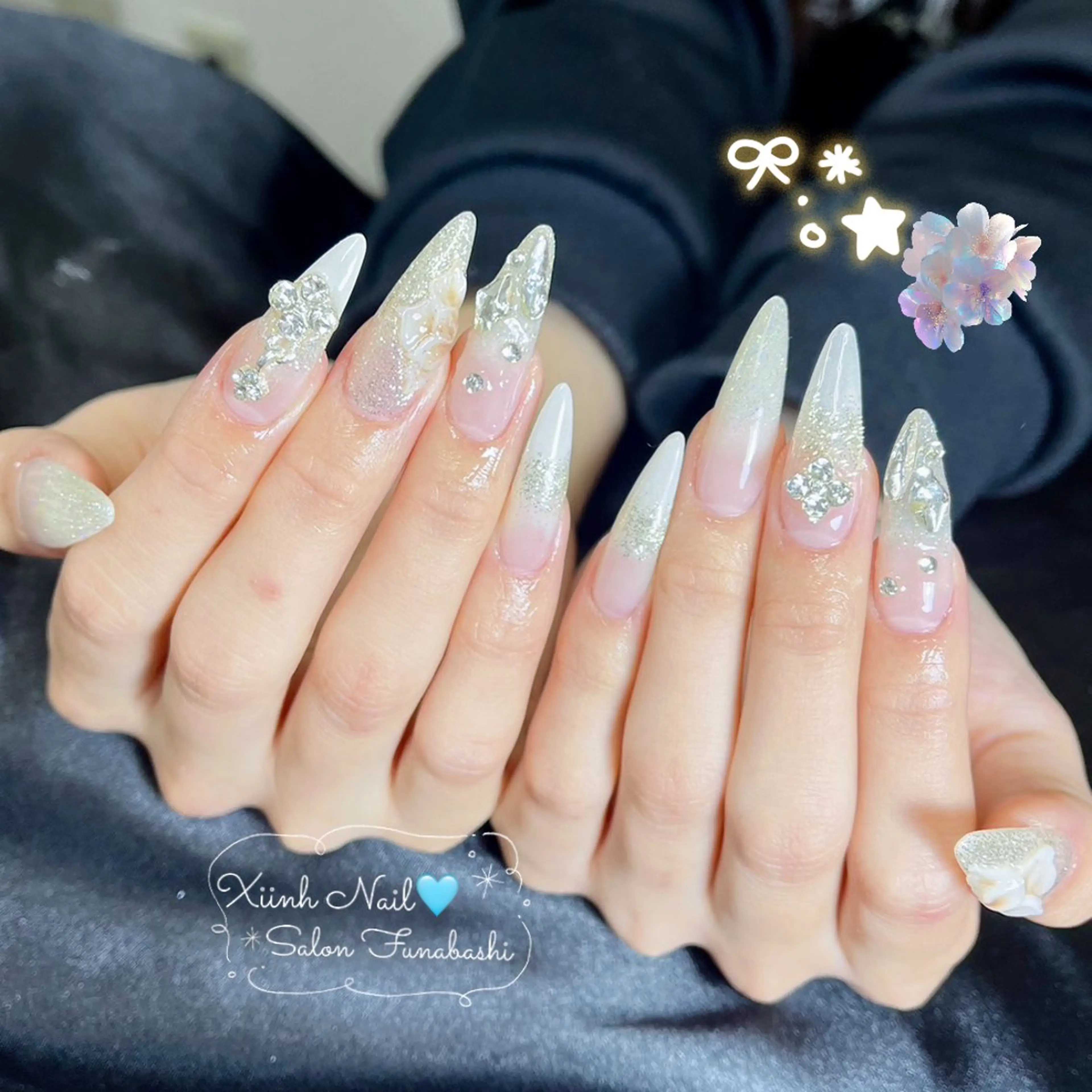 ネイル ブラウン チークネイル 桜ネイル 長さ出し フットネイル ハンドネイル XIINH NAIL SALONのネイルデザイン