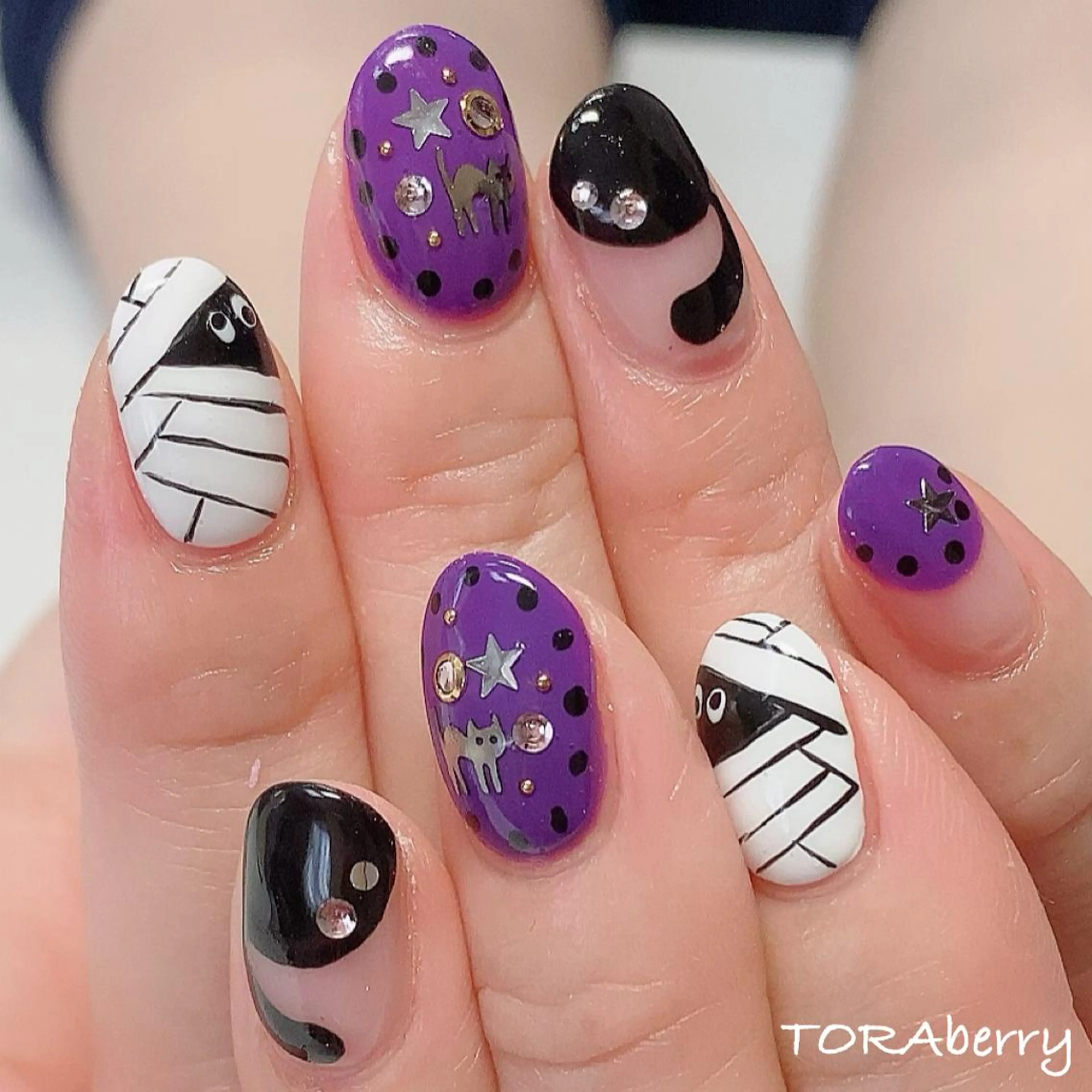 ネイル ハロウィン ハンドネイル ネイリスト なつみのネイルデザイン