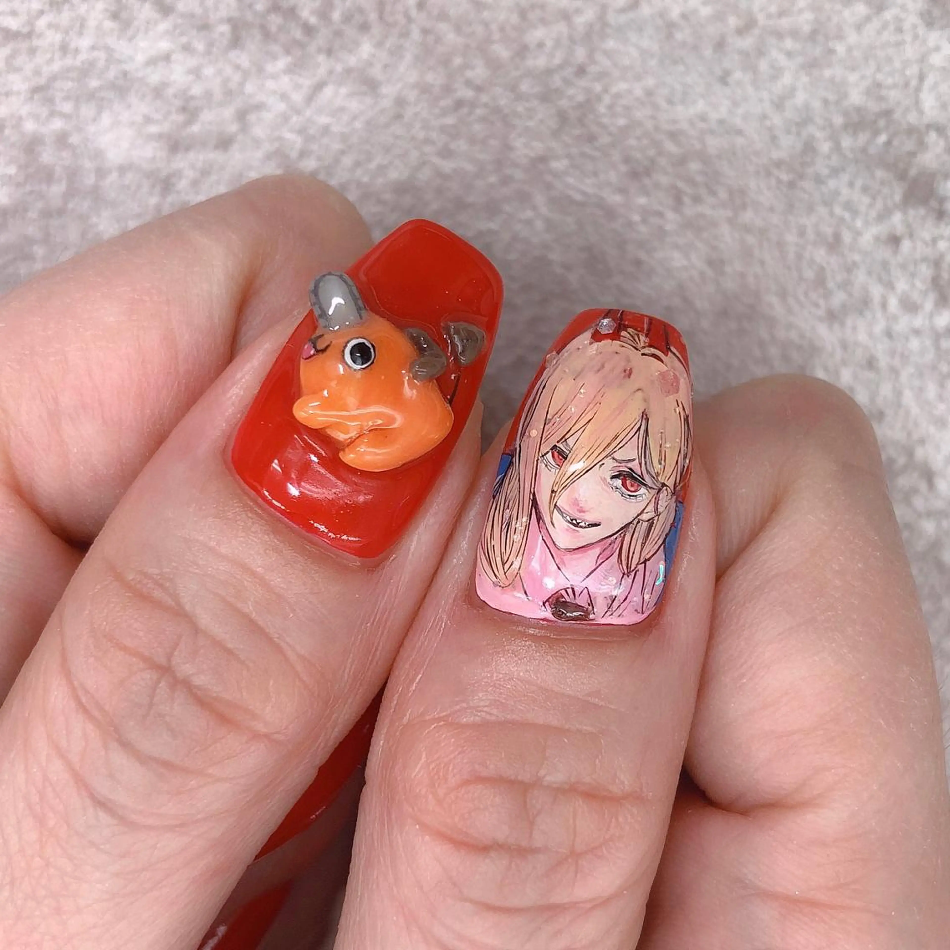 他店様上に痛ネイル、3D追加🧸1本からOK💖の写真