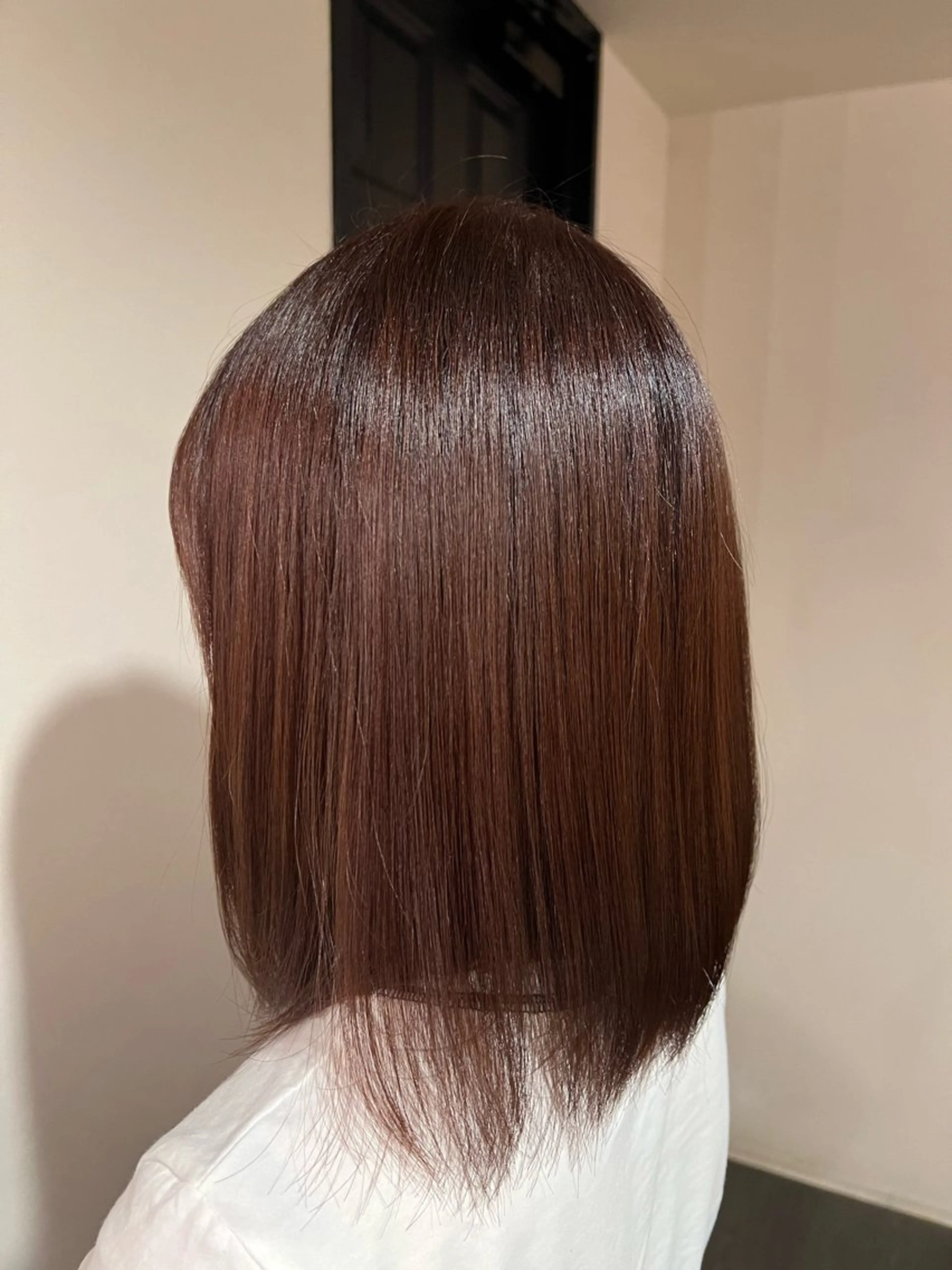 ミディアム カラー ブラウンカラー マロンブラウン 西川 来夏のヘアスタイル