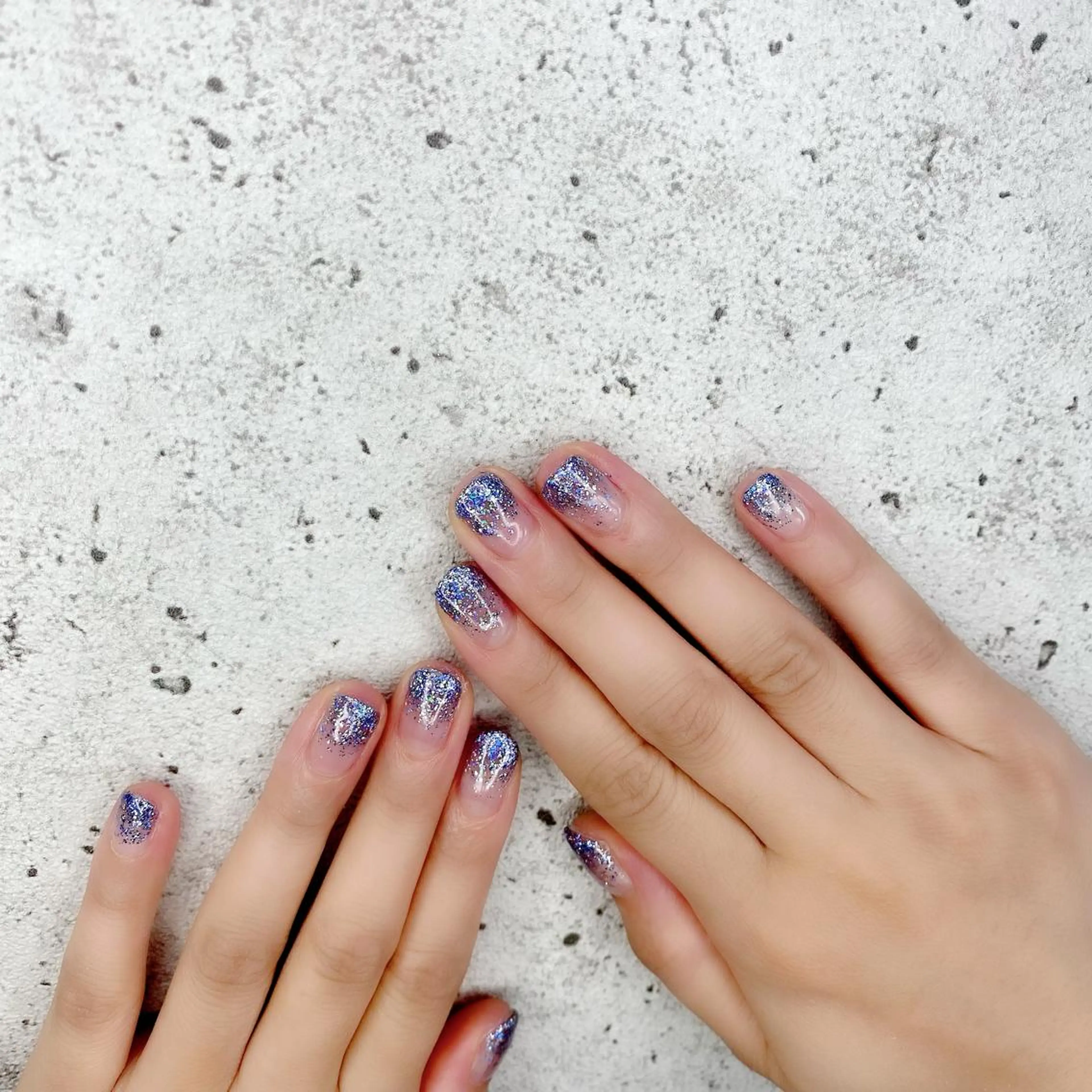 ショート カラー パーマ ヘアアレンジ メンズ キッズ ネイル マツエク・マツパ ブルーカラー グラデーションカラー ショートヘア ブルー グラデーション Salon Ｋのネイルデザイン