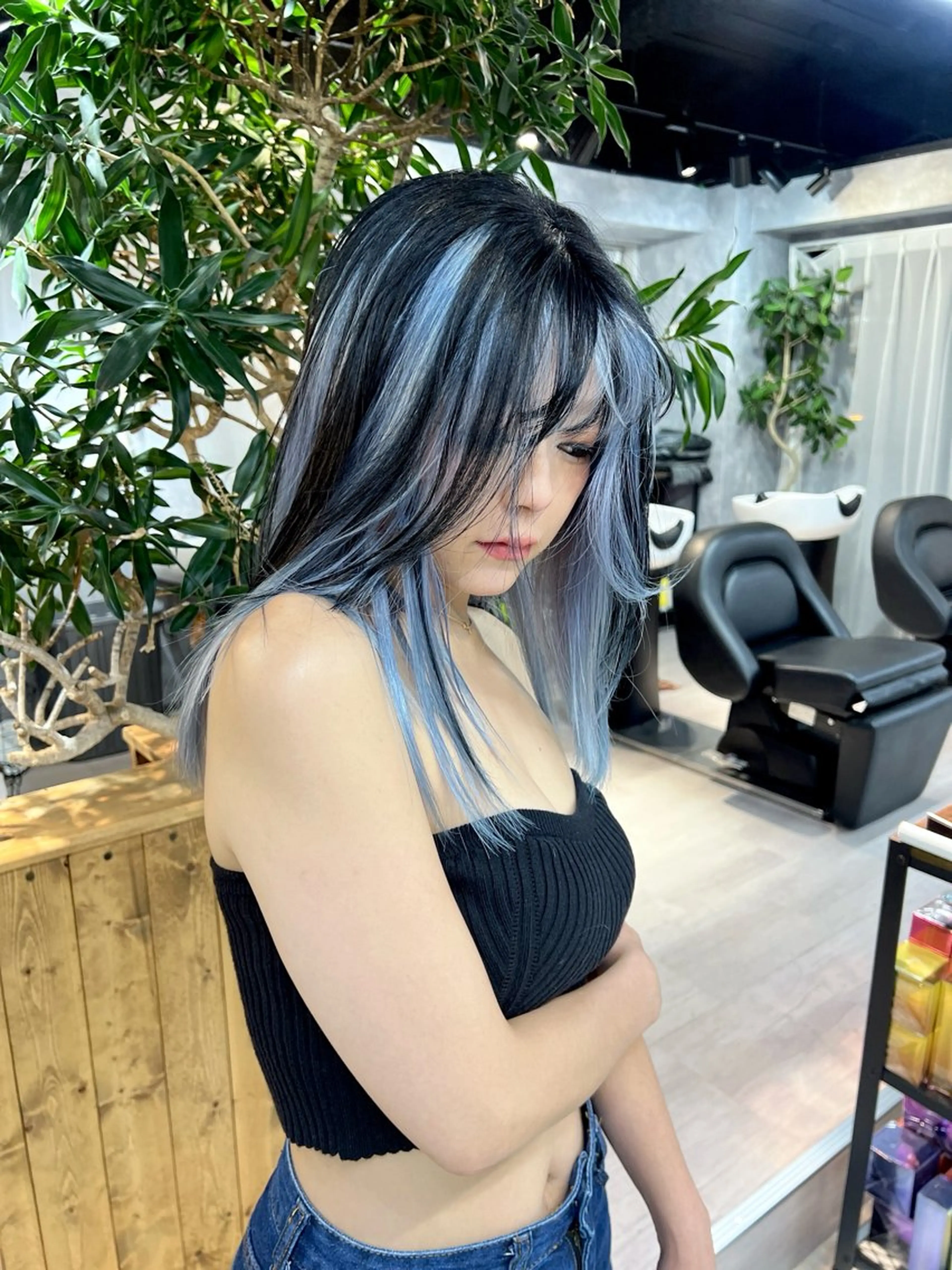 セミロング 🐶カラーモデル🐶 /心斎橋/文屋 颯のヘアスタイル