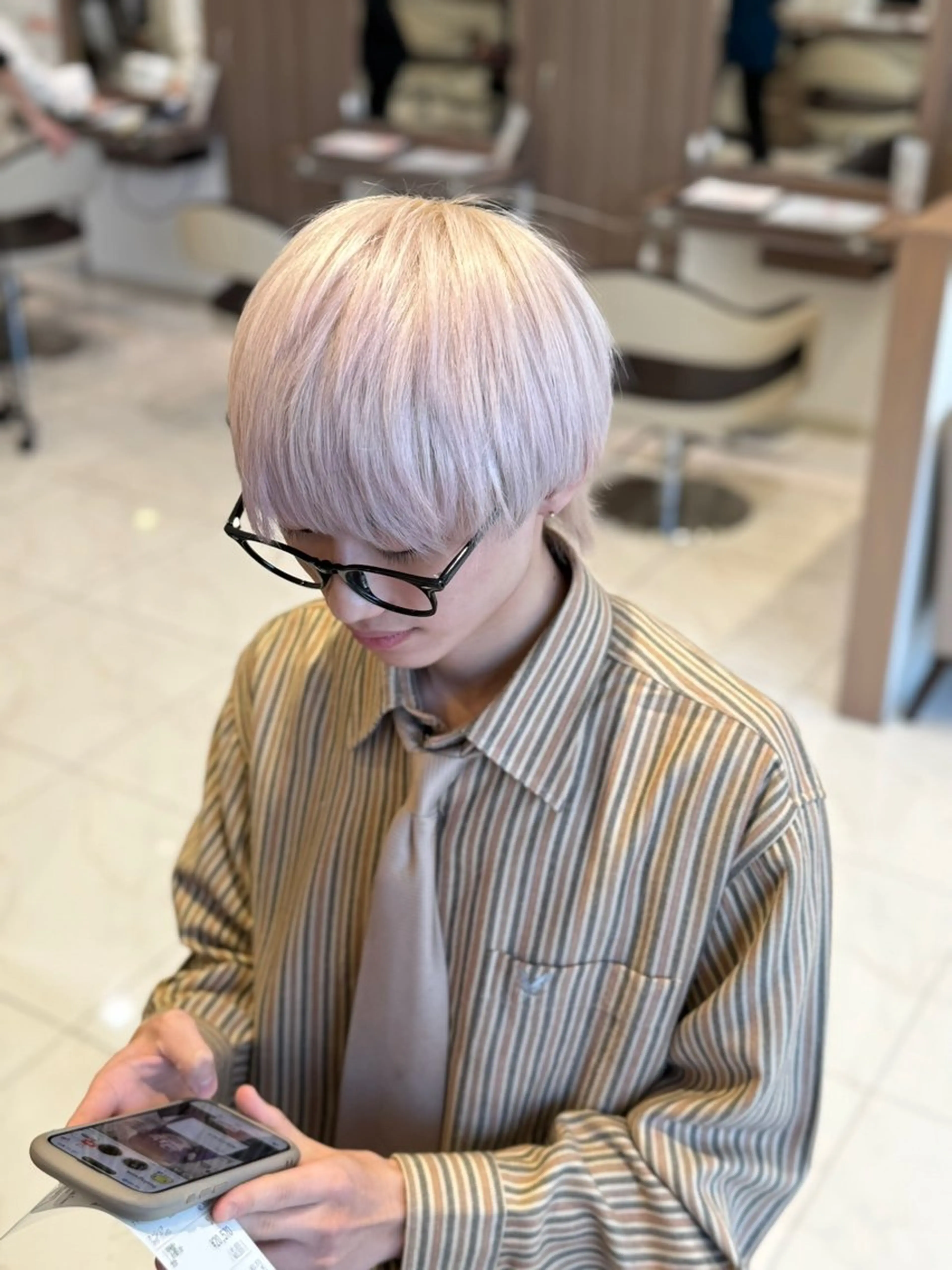 ショート カラー カット ヘアカラー 菊池 遼/透明感 /韓国レイヤー/艶感のヘアスタイル