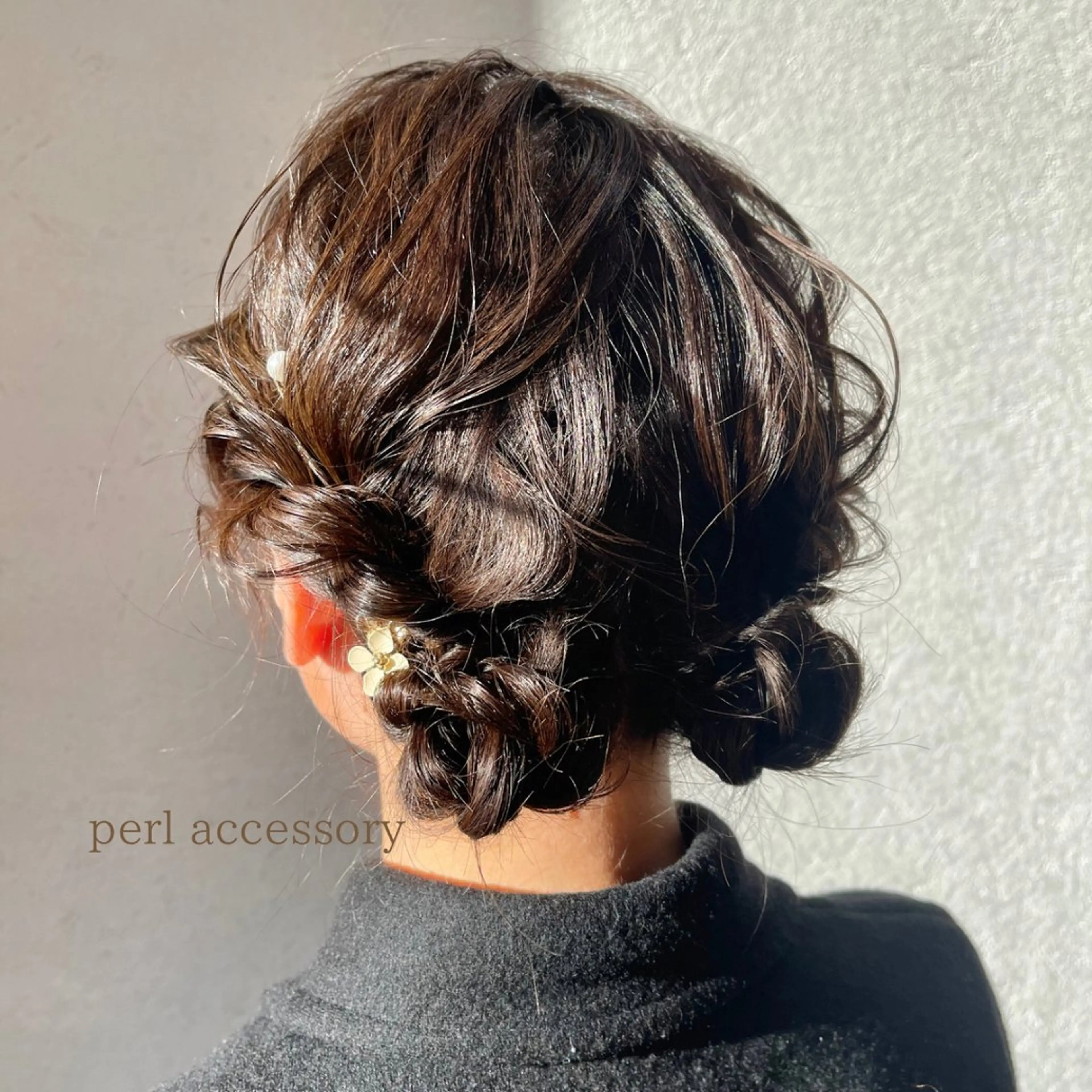 ミディアム ヘアアレンジ 結婚式・ブライダル デート 卒業式のヘアスタイル ヘアセット charm《銀座》 ヘアセット/縮毛矯正のヘアスタイル