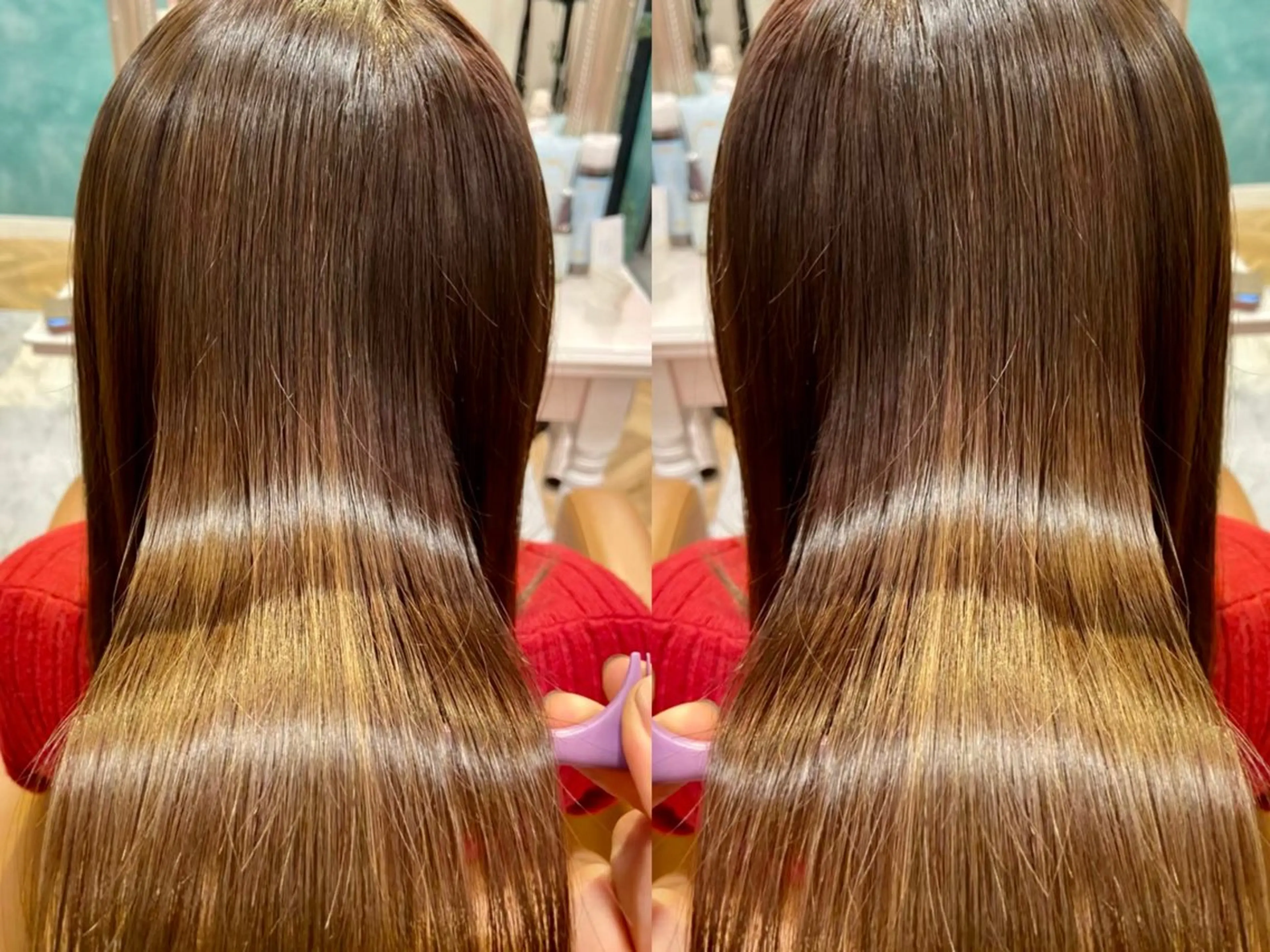 ミディアム レイヤー/韓国❣️ 髪質改善/e_kiのヘアスタイル