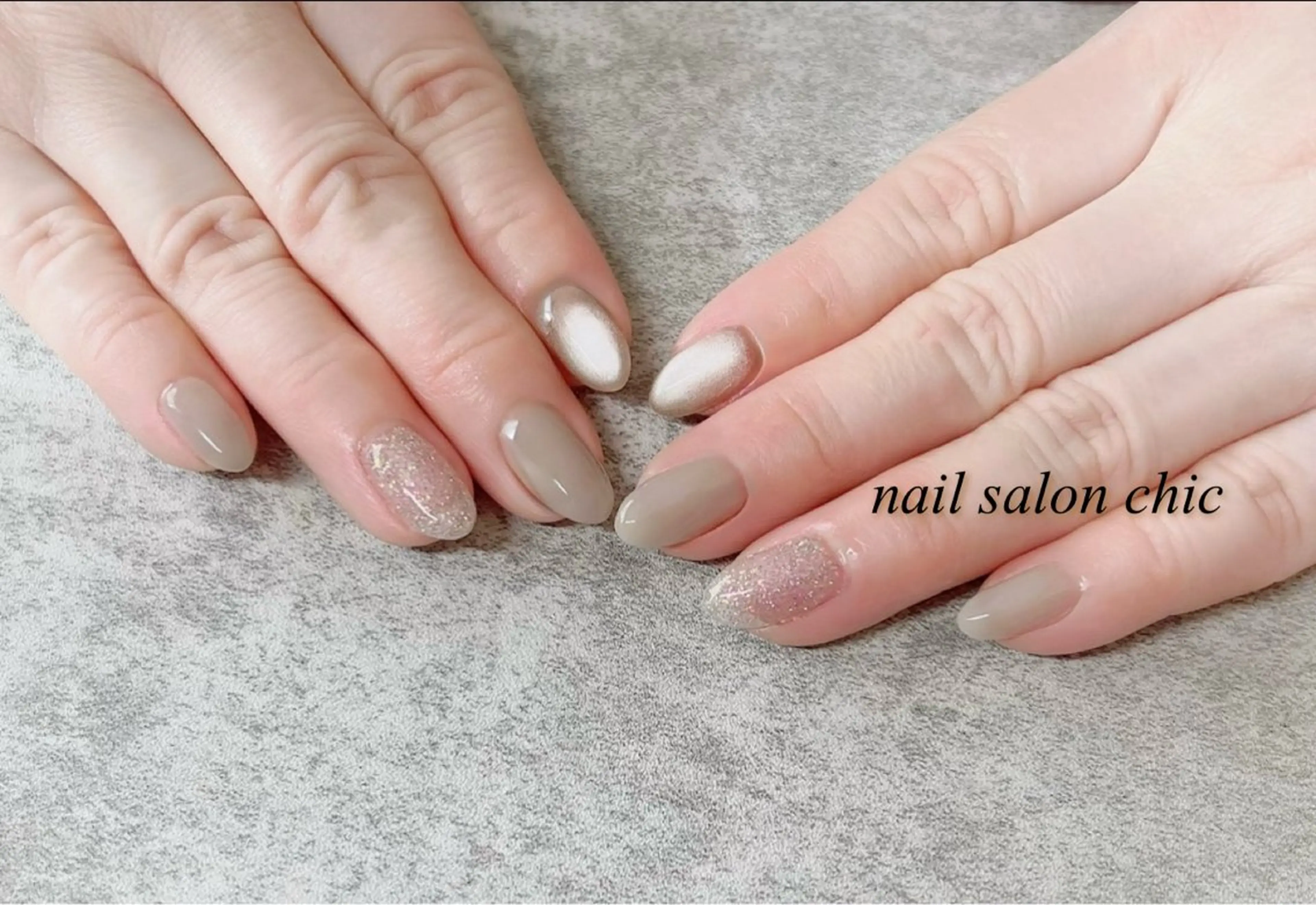 ネイル フラッシュネイル マグネットネイル nail salon chicのネイルデザイン