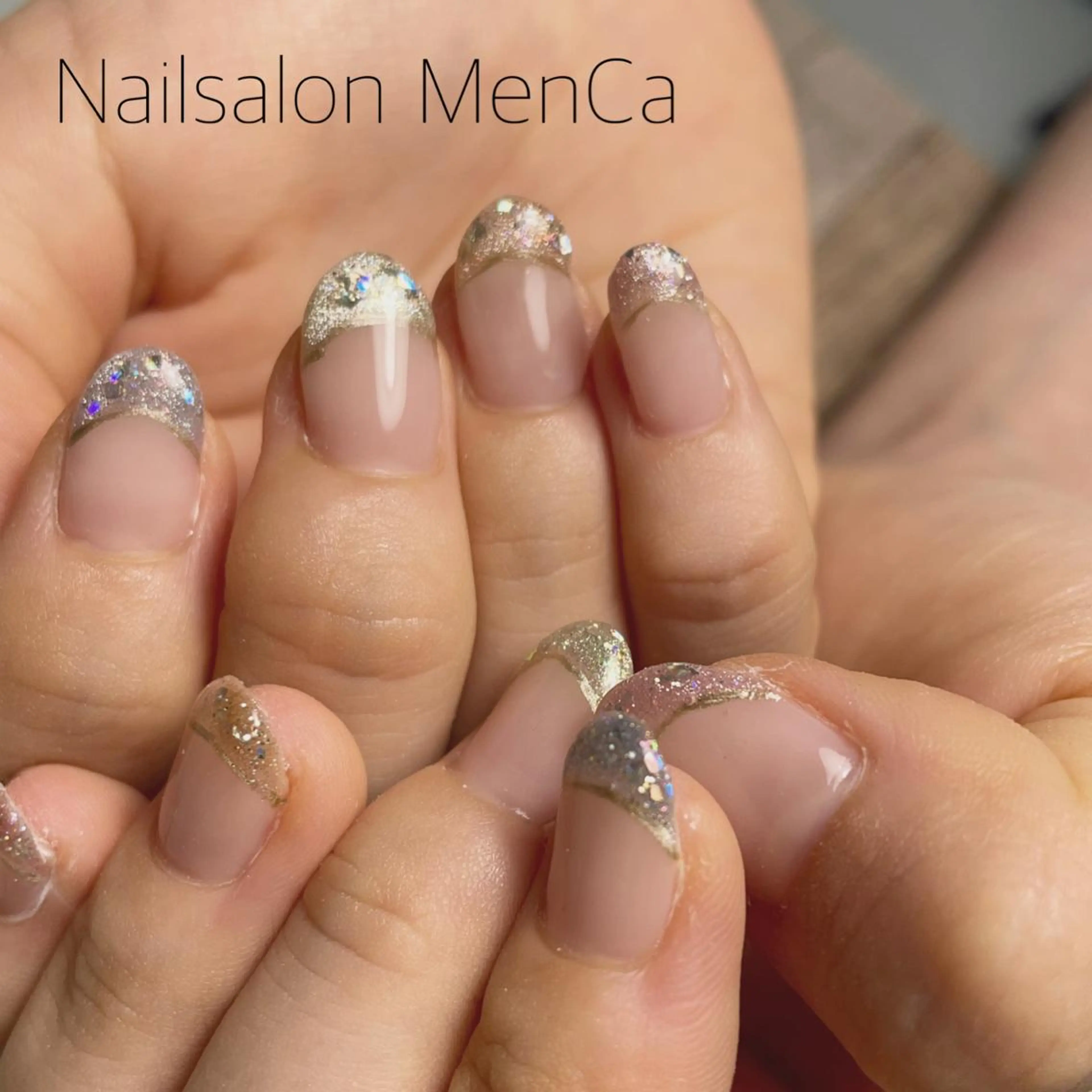 ネイル フレンチネイル ガラスフレンチ ハンドネイル 江崎 景子のネイルデザイン