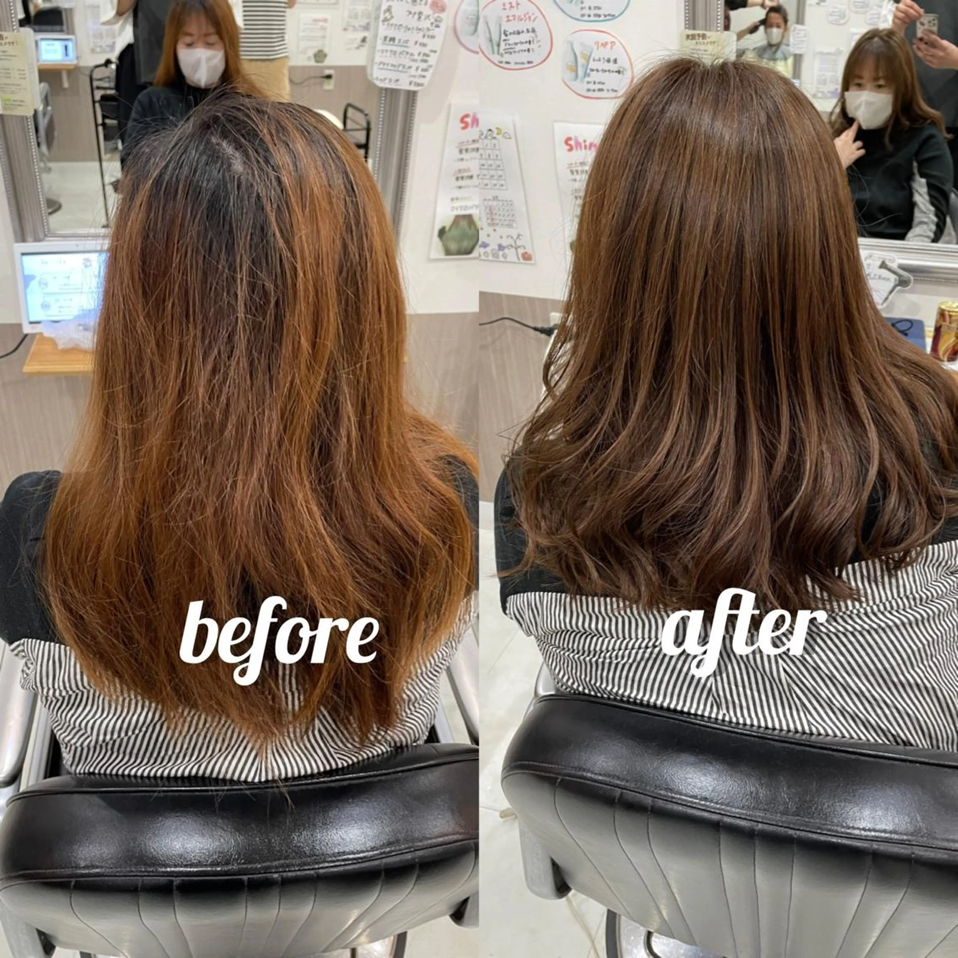 セミロング アッシュ アッシュブラウン 亀川蓮 Agu hairのヘアスタイル