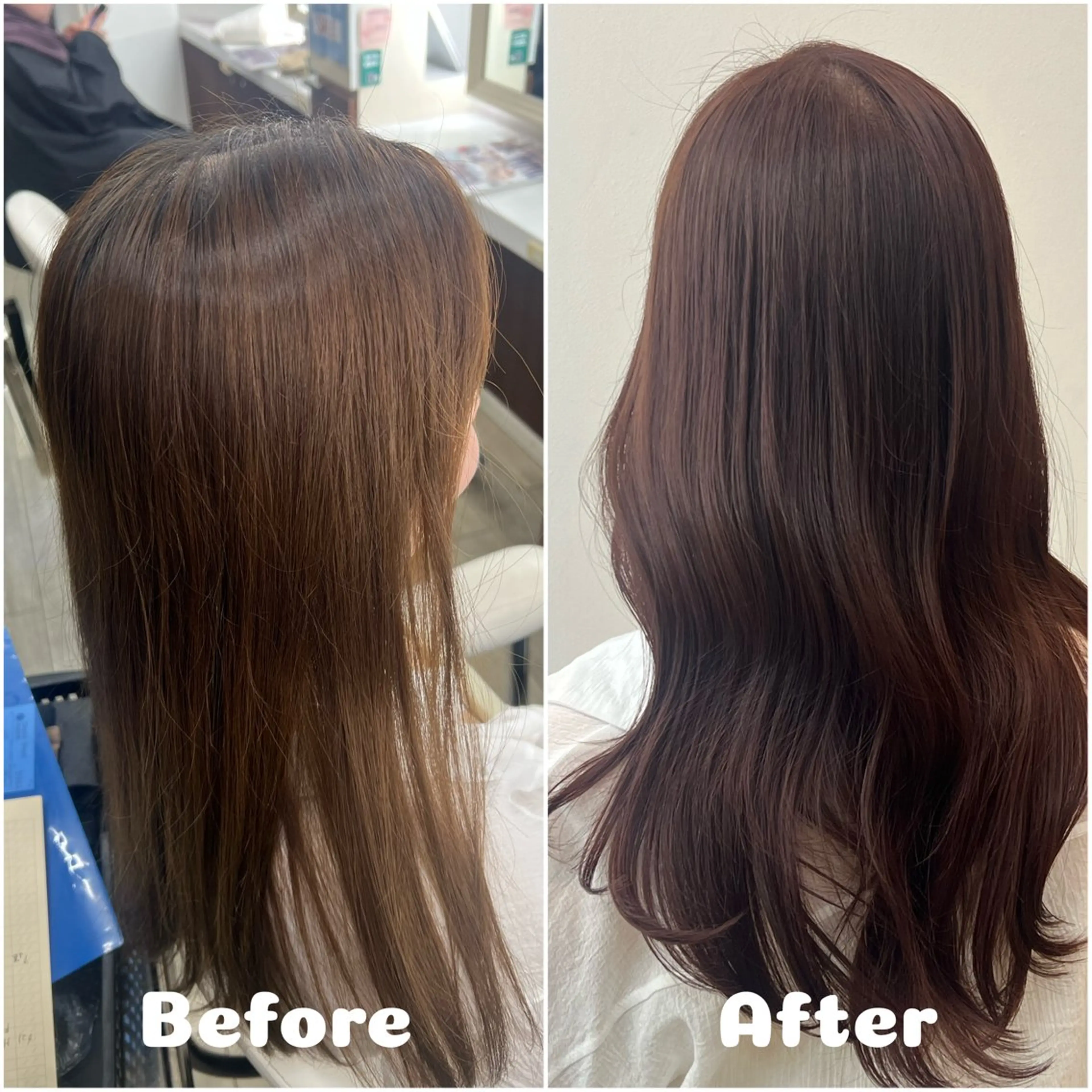 ロング カラー ヘアカラー トリートメント 宮田 かやののヘアスタイル